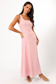 DRESSES @Tatum Maxi Dress - Pink (Hold for Cool Beginnings)