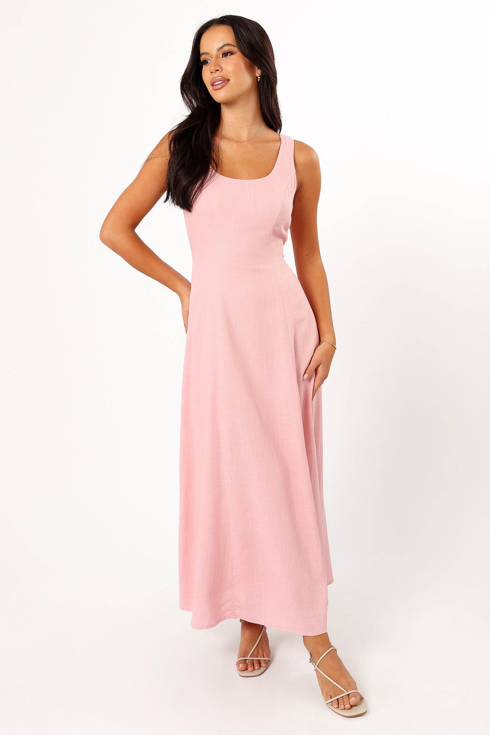 DRESSES @Tatum Maxi Dress - Pink (Hold for Cool Beginnings)