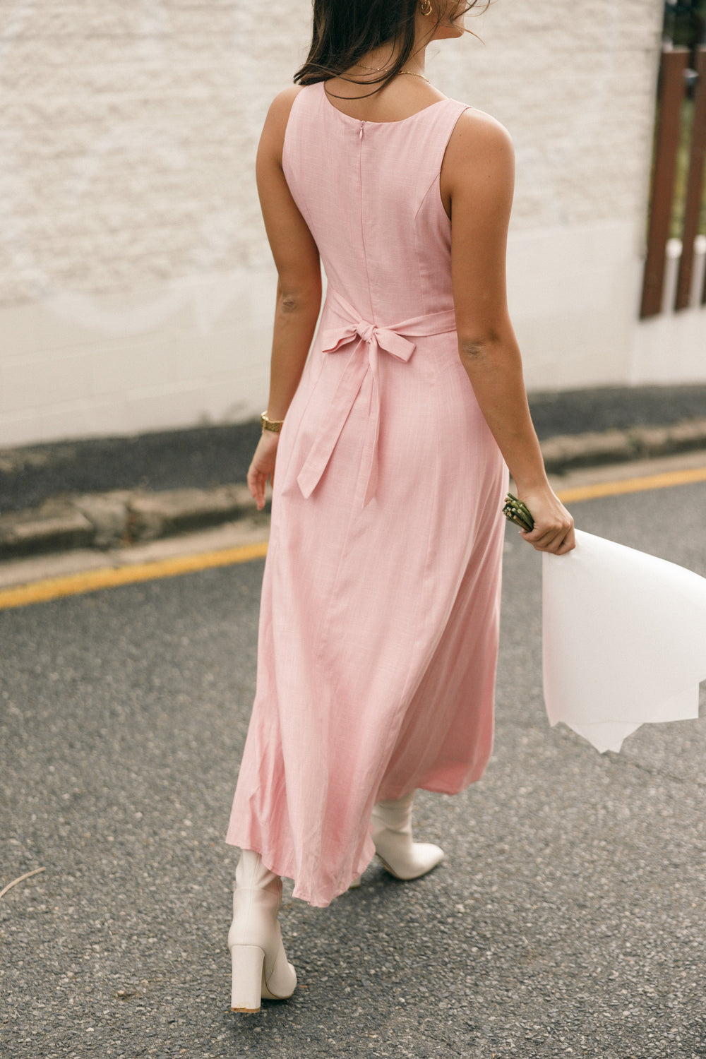 DRESSES @Tatum Maxi Dress - Pink (Hold for Cool Beginnings)