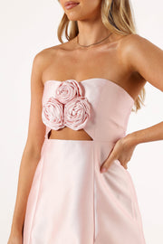 DRESSES @Te Amo Strapless Mini Dress - Baby Pink
