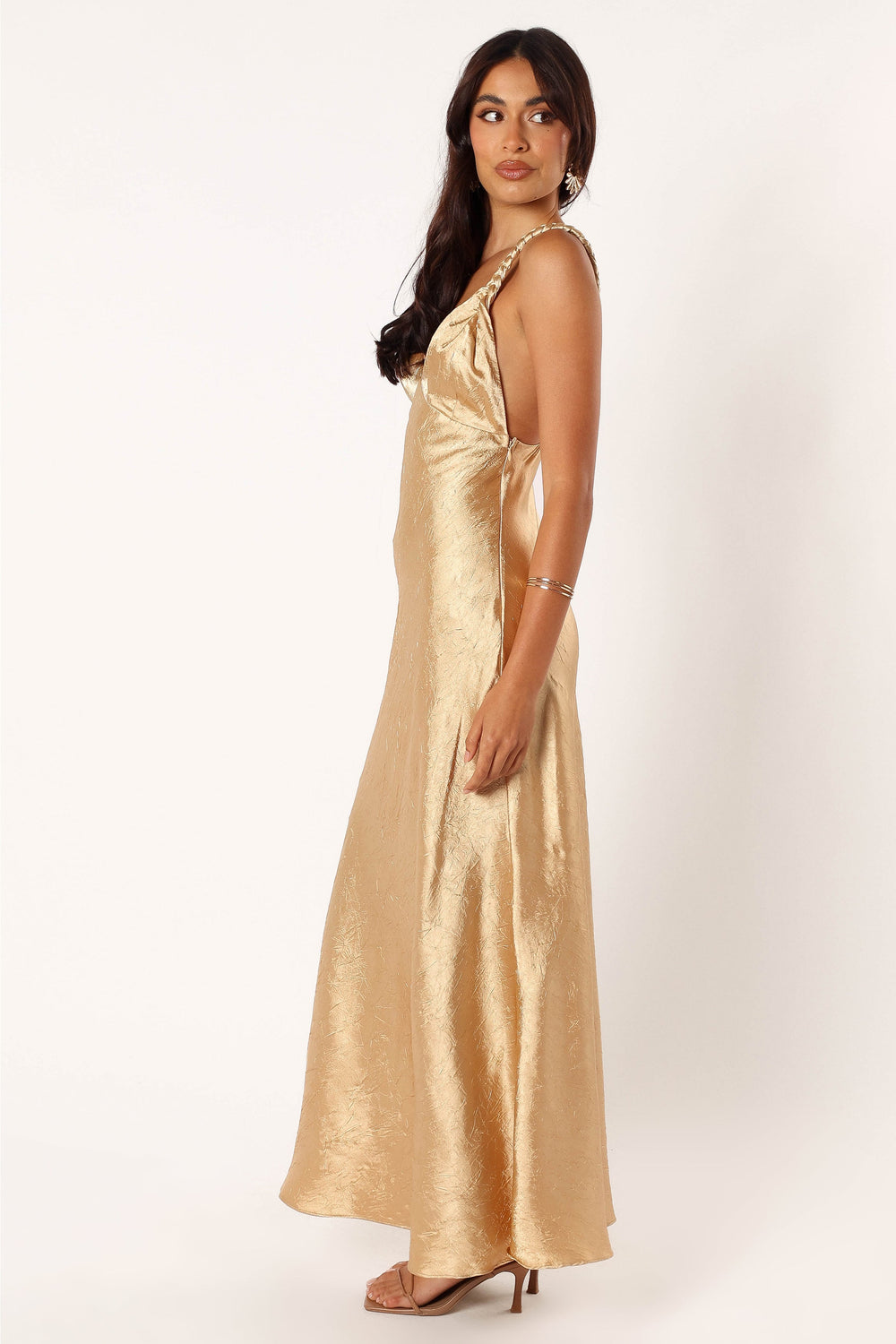 DRESSES @Tee Slip Midi Dress - Gold