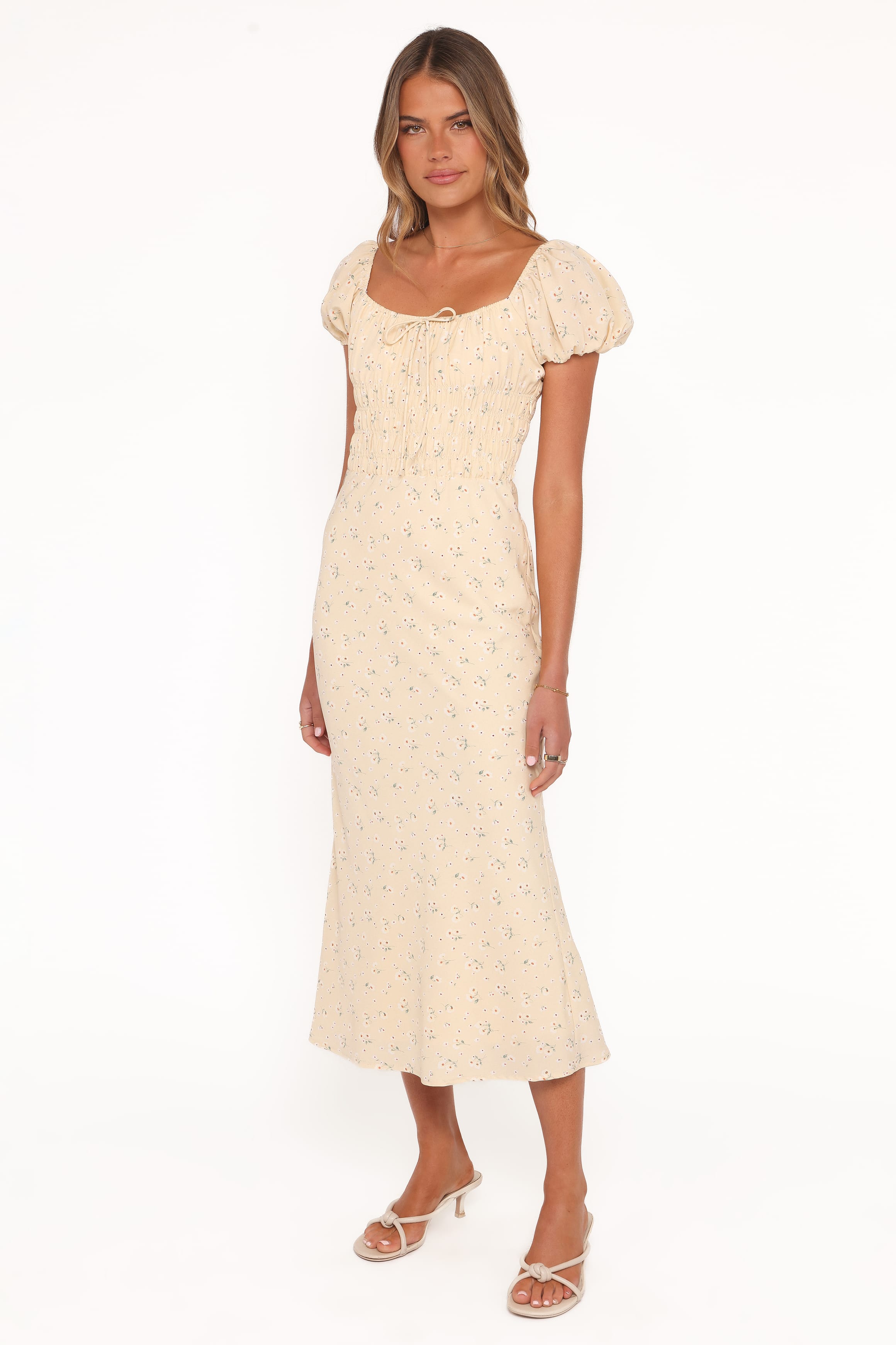 DRESSES Teigan Midi Dress - Yellow Floral