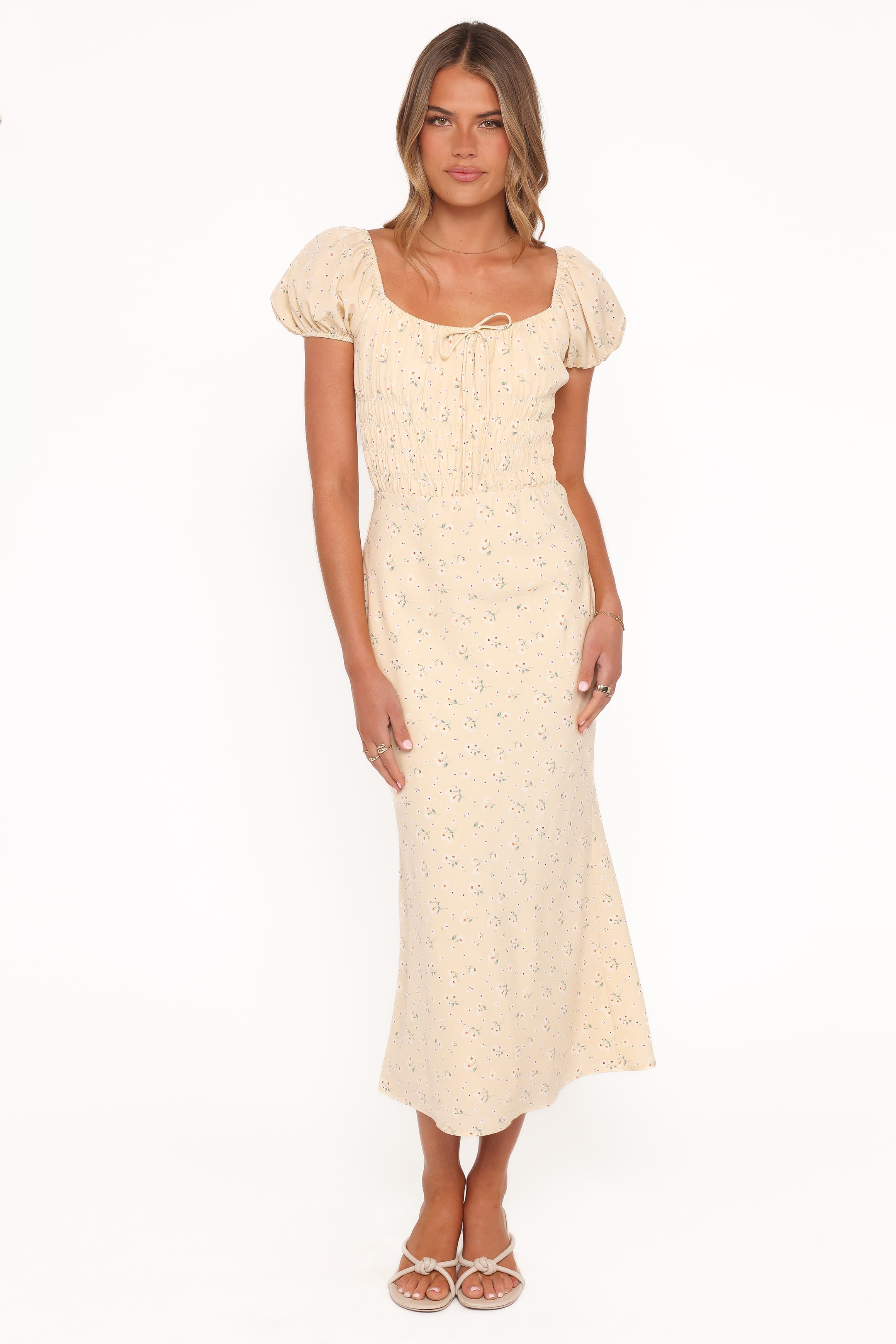 DRESSES Teigan Midi Dress - Yellow Floral