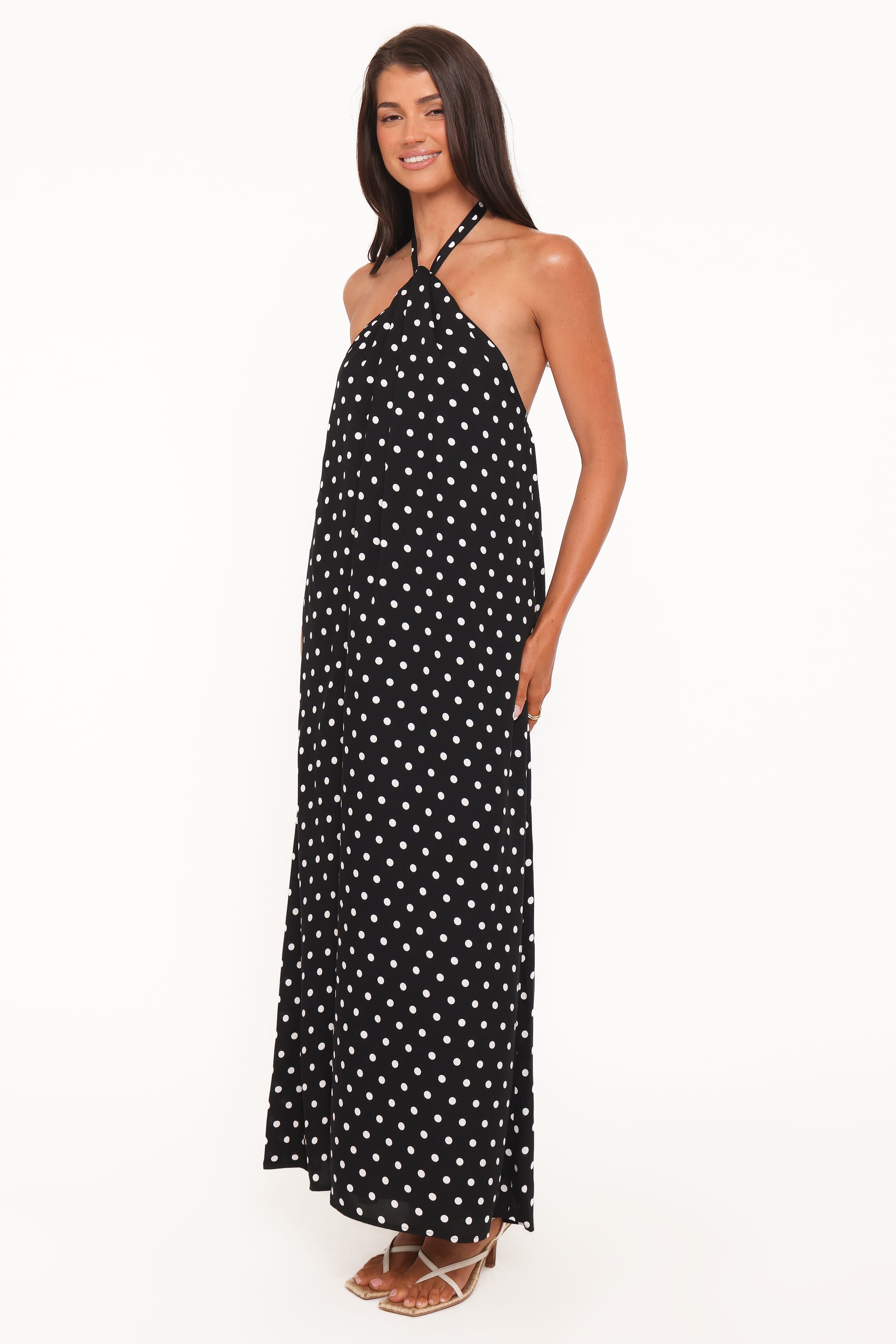 DRESSES Theophania Maxi Dress - Black Polka Dot