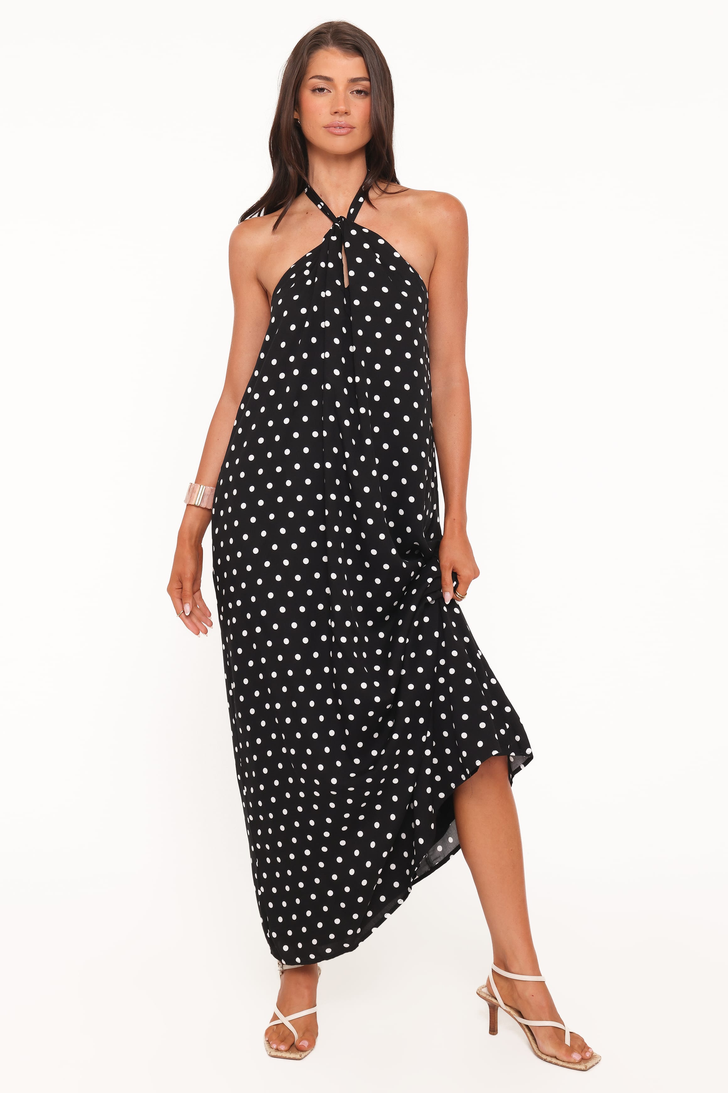 DRESSES Theophania Maxi Dress - Black Polka Dot