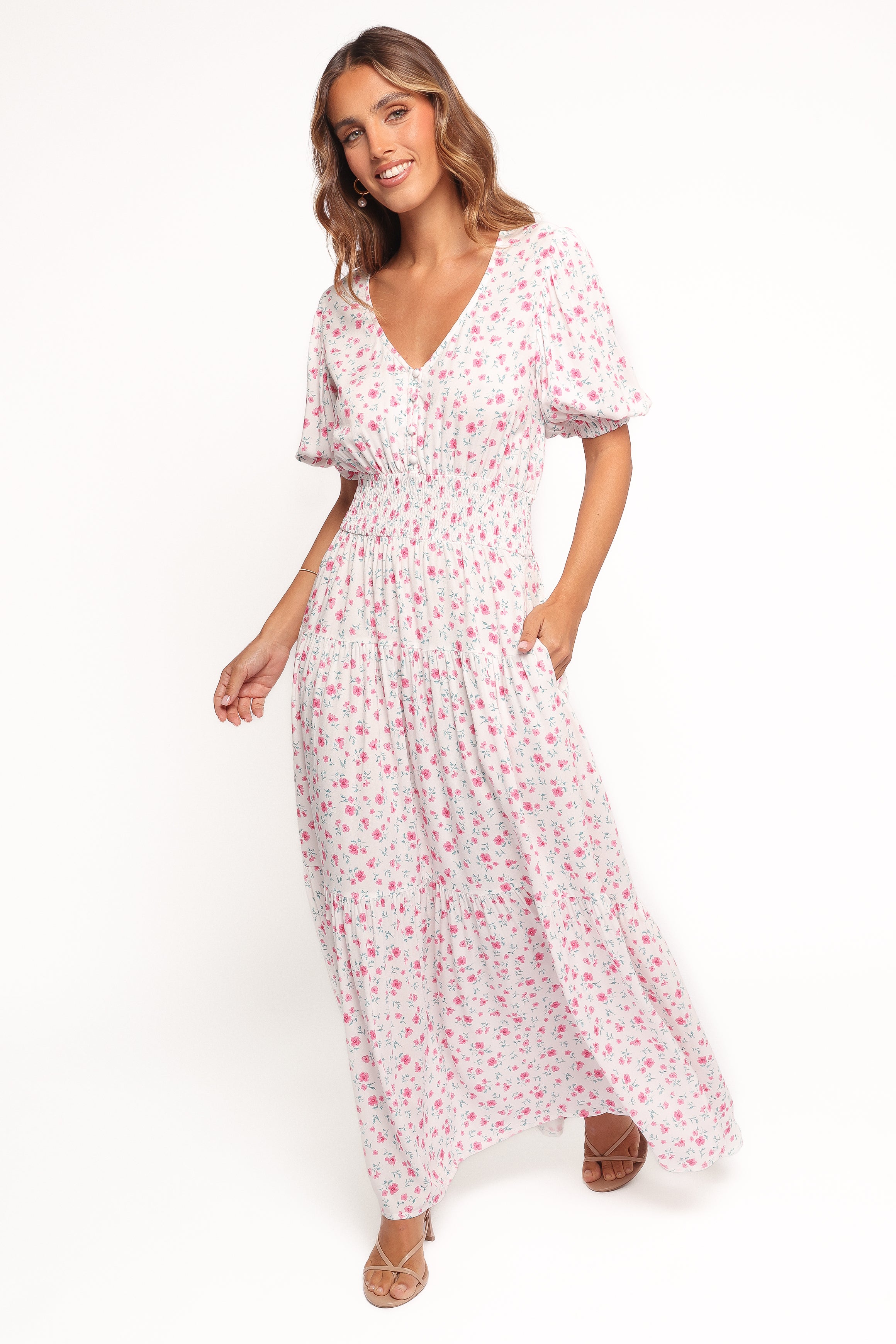 DRESSES Thomas Maxi Dress - Pink Ditsy Floral