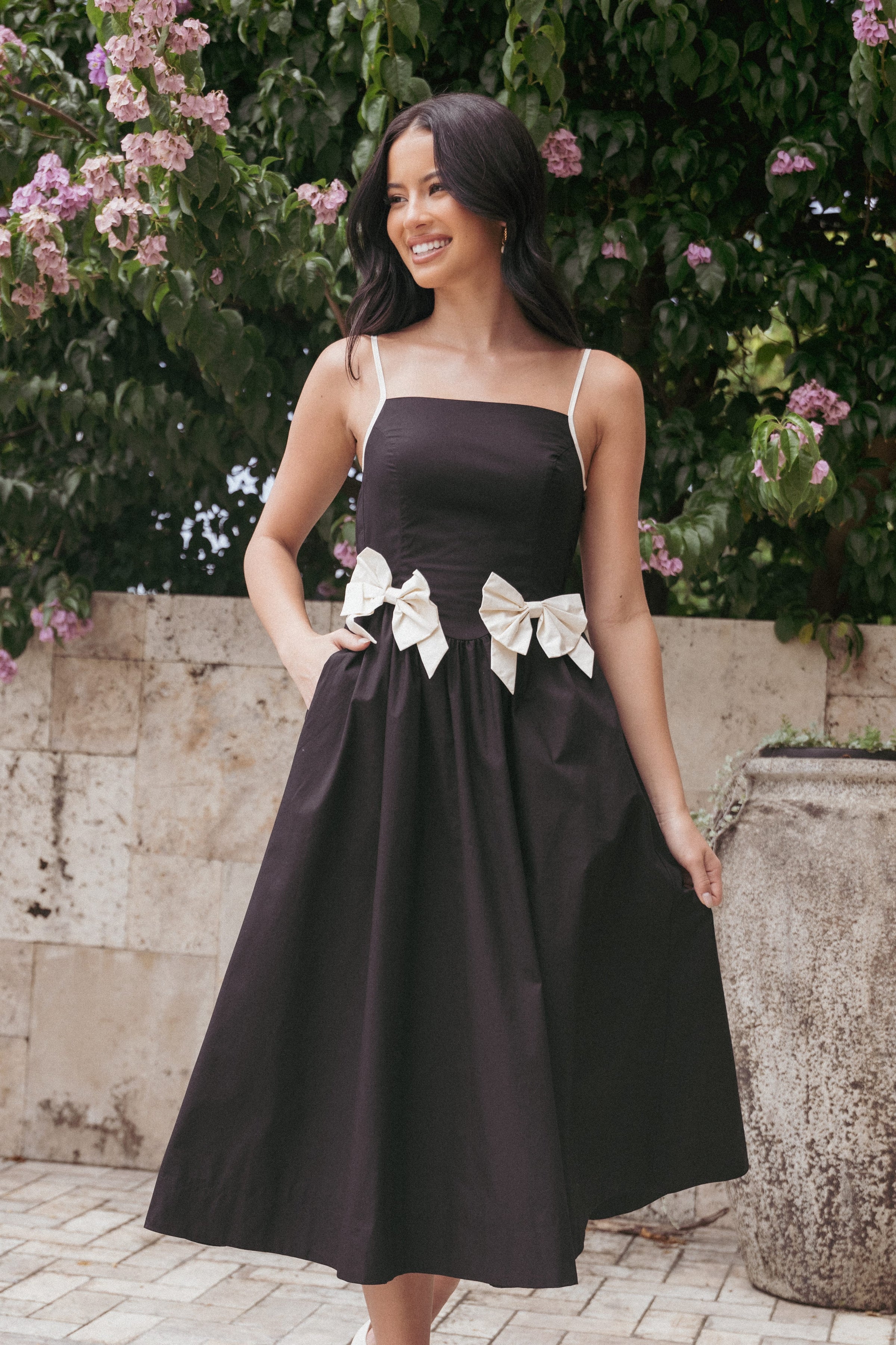 DRESSES Tia Midi Dress - Black