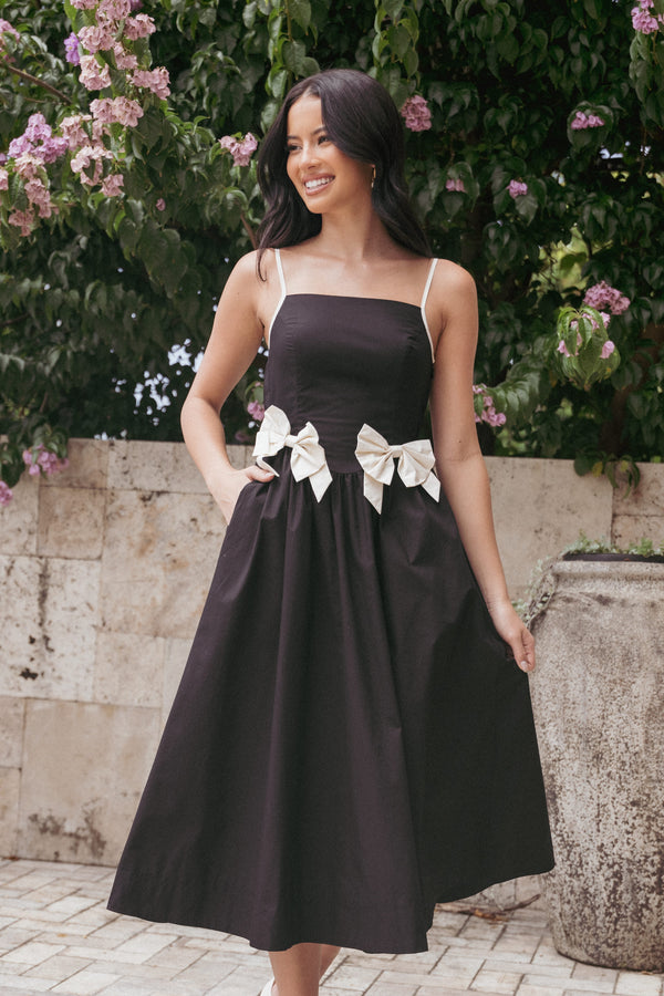 DRESSES Tia Midi Dress - Black