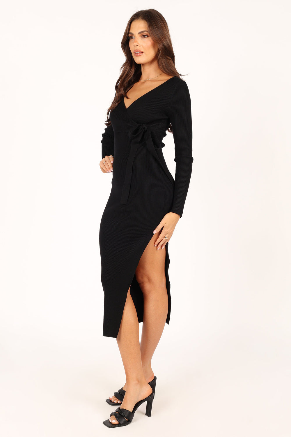 DRESSES @Tilda Long Sleeve Midi Dress - Black (waiting on bulk)