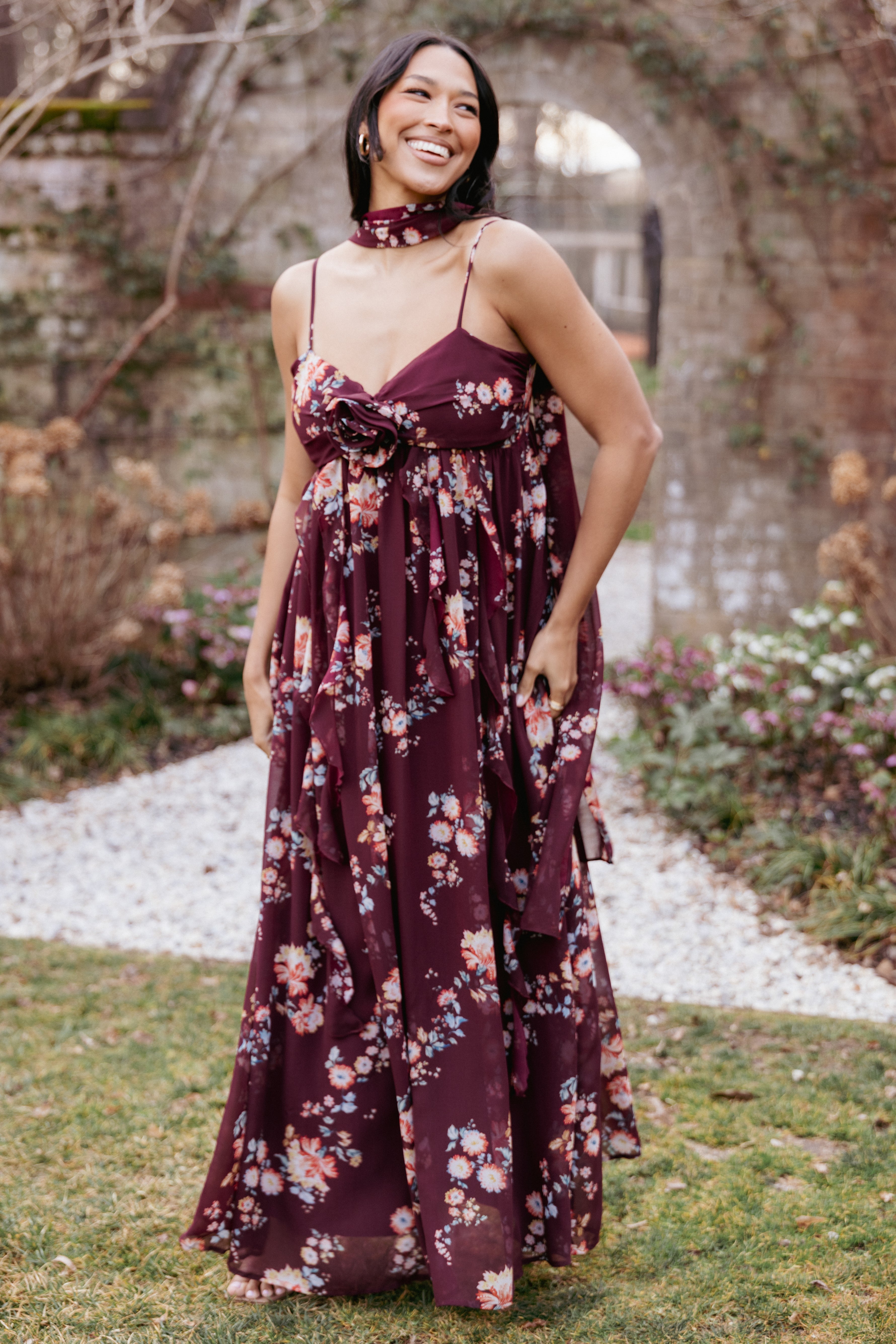 DRESSES Tully Maxi Dress - Berry Floral