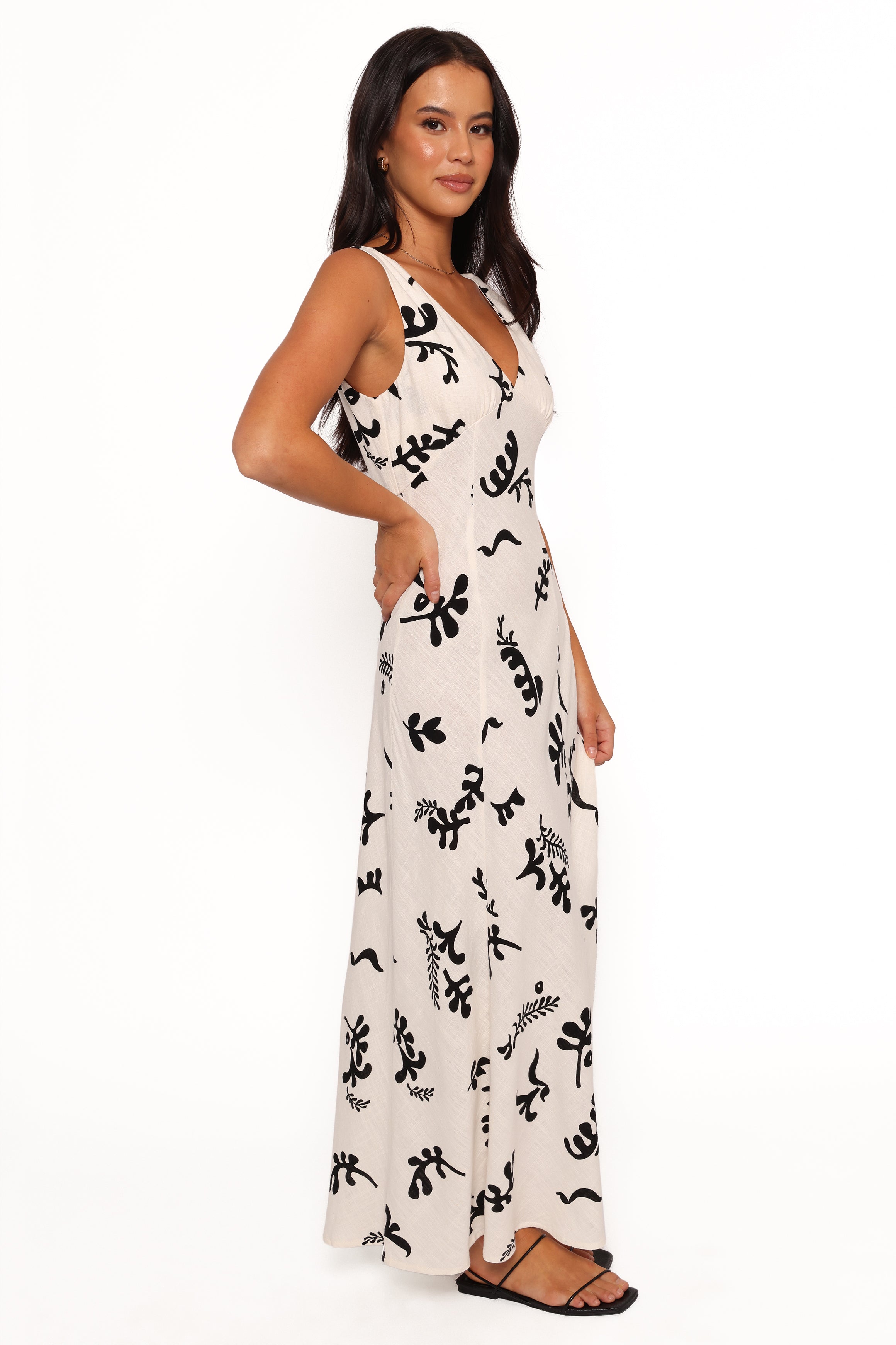 DRESSES Tulsi Midi Dress - Off White Print