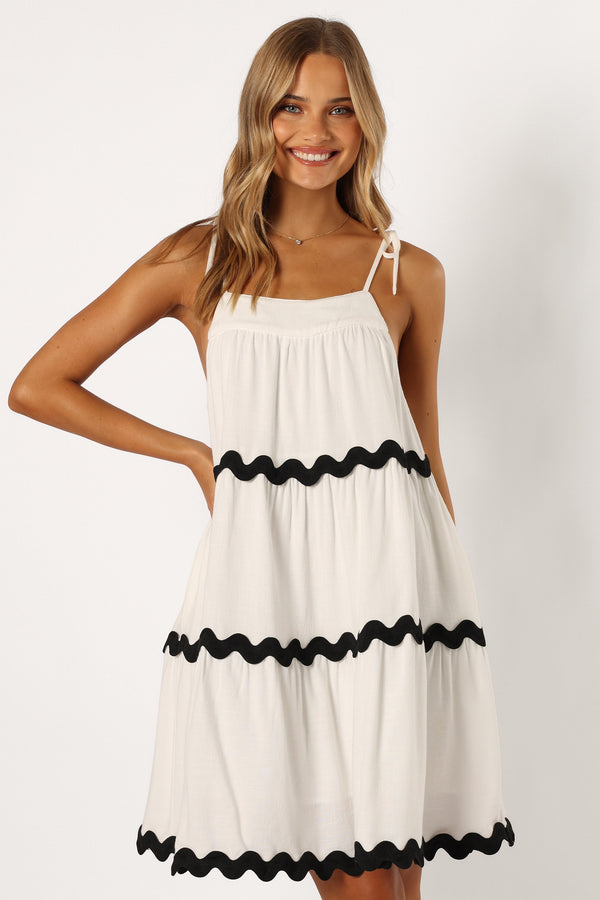 DRESSES @Uma Mini Dress - White Black