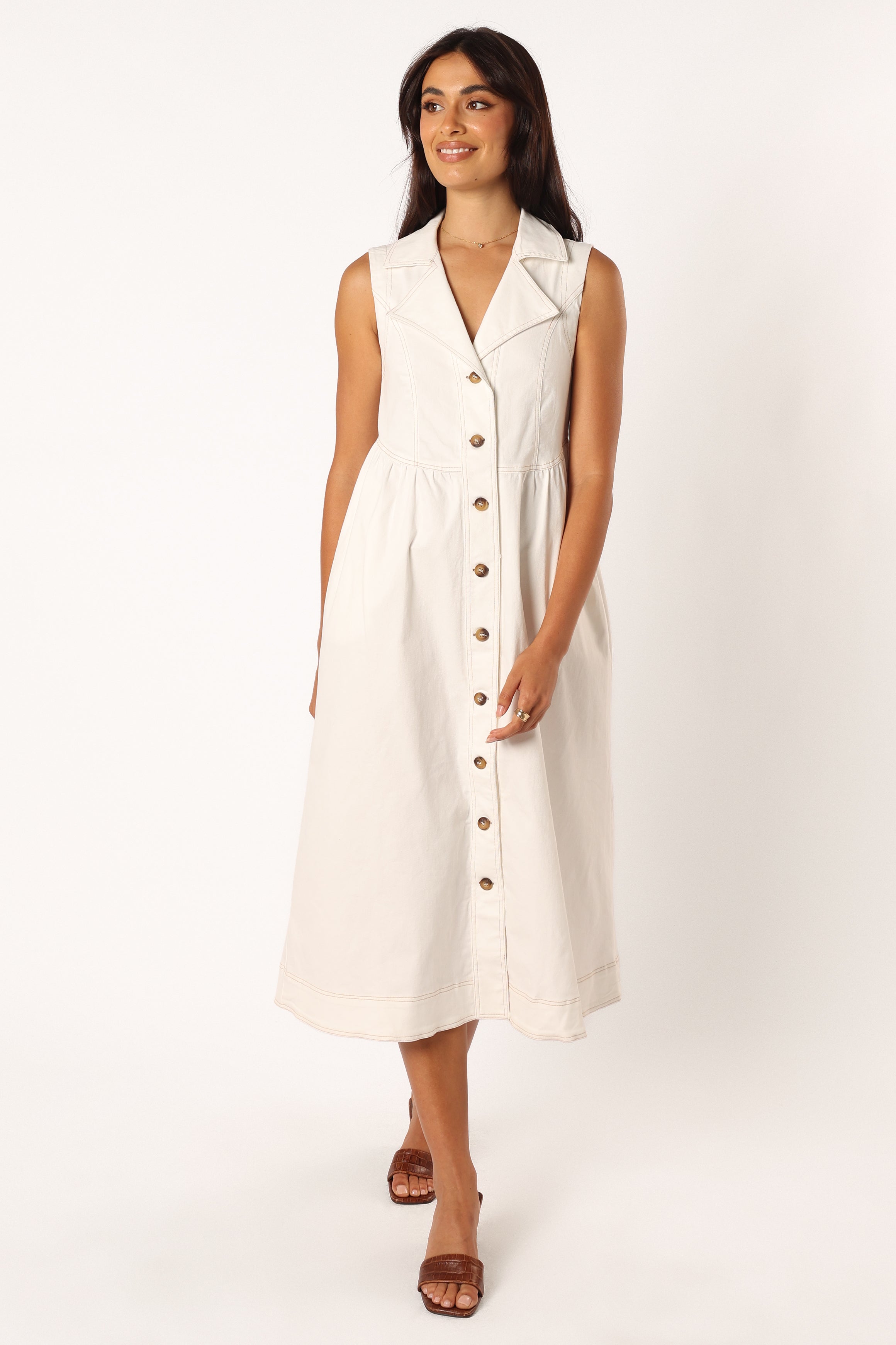 DRESSES @Umeko Midi Dress - White