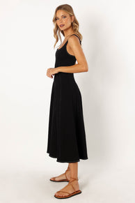 DRESSES @Una Midi Dress - Black