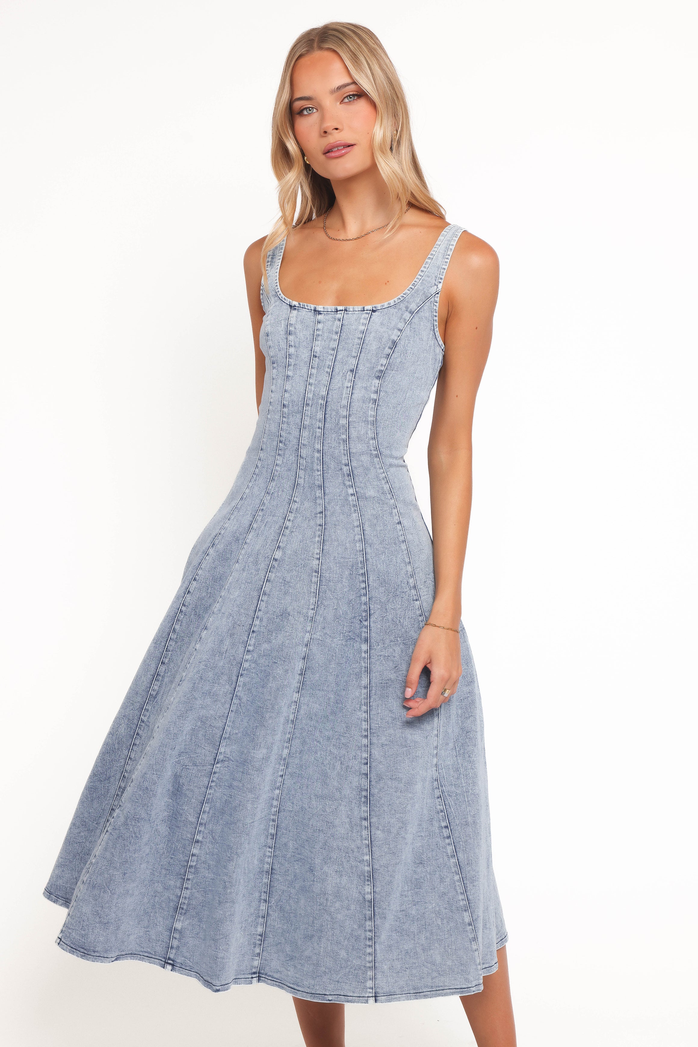 DRESSES Una Midi Dress - Light Denim