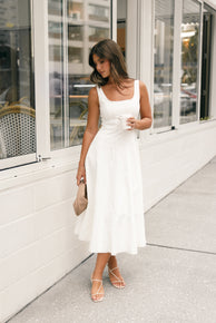 DRESSES Una Midi Dress - White