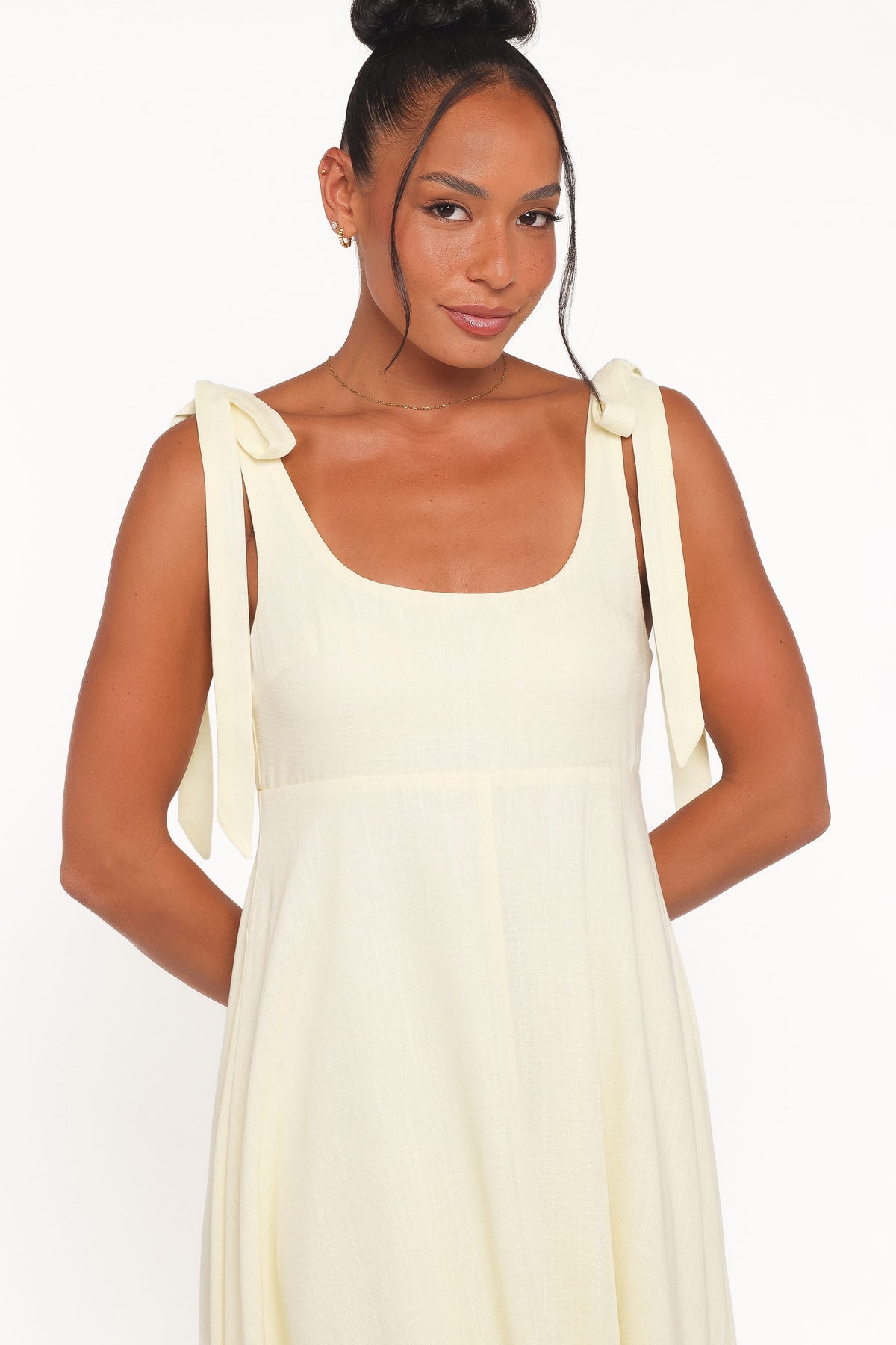 DRESSES Valara Tie Shoulder Maxi Dress - Butter Yellow
