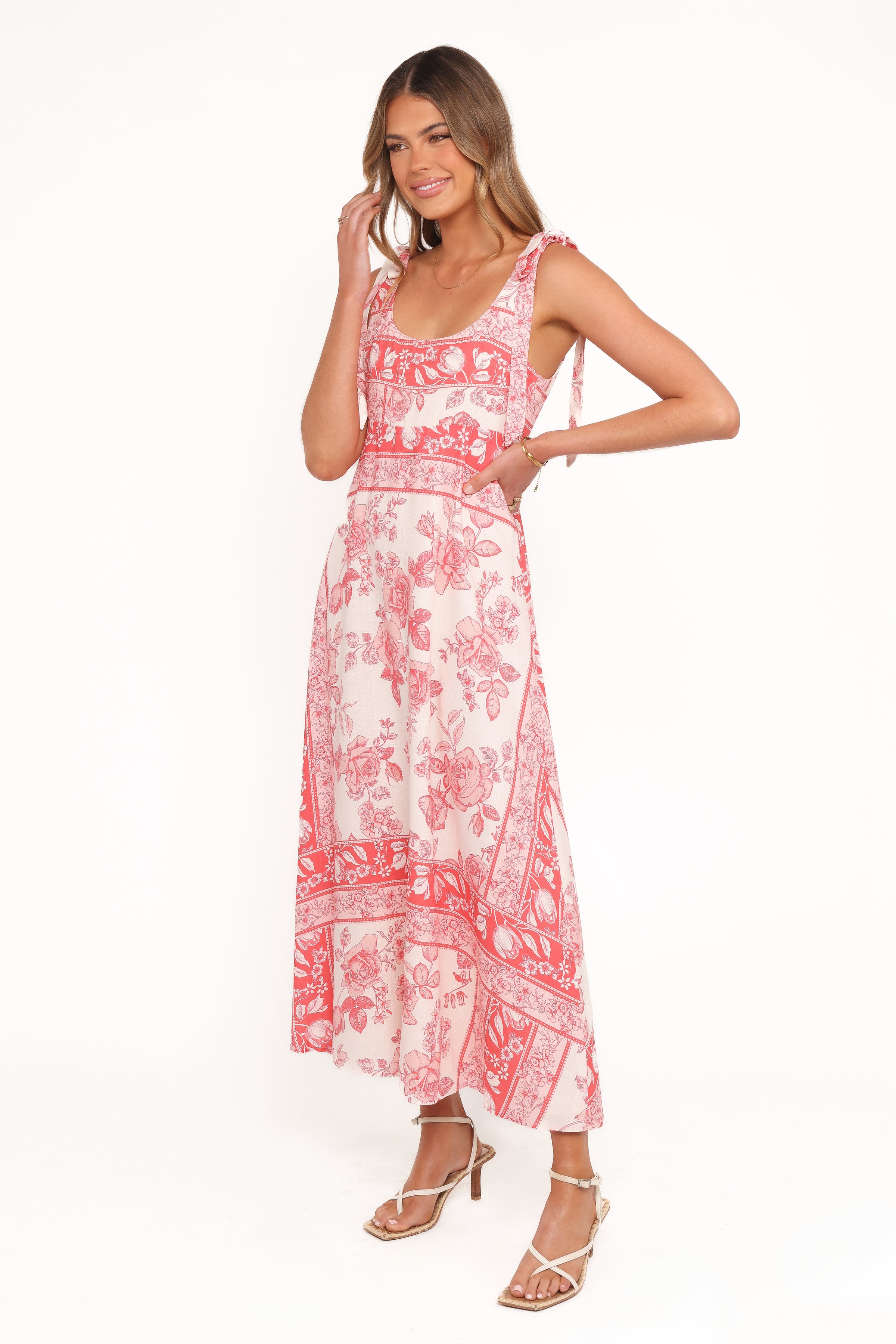 DRESSES Valara Tie Shoulder Maxi Dress - Rose Tile