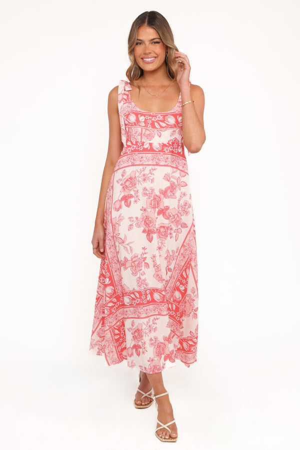 DRESSES Valara Tie Shoulder Maxi Dress - Rose Tile
