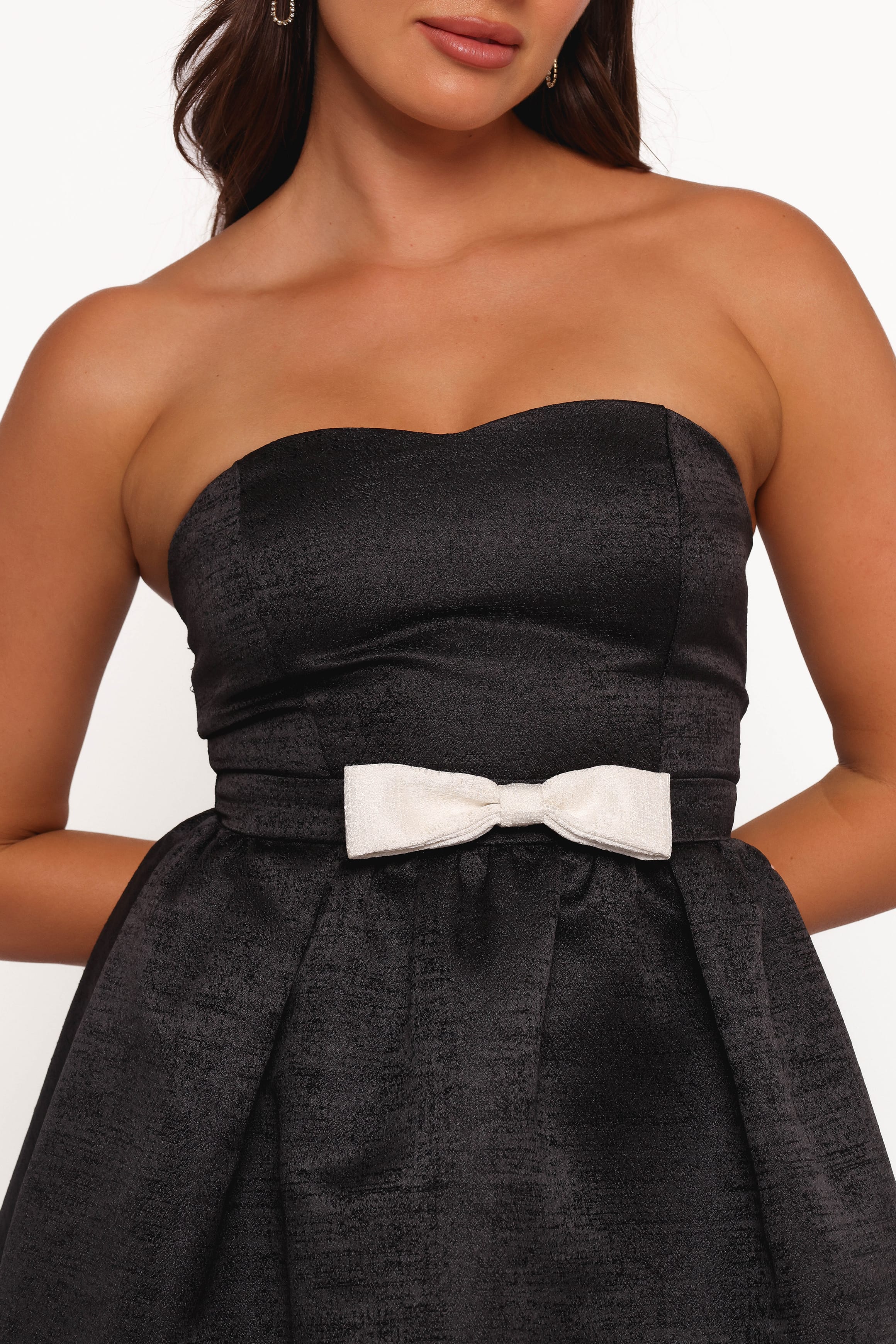 DRESSES Valentina Mini Bow Dress - Black/Ivory
