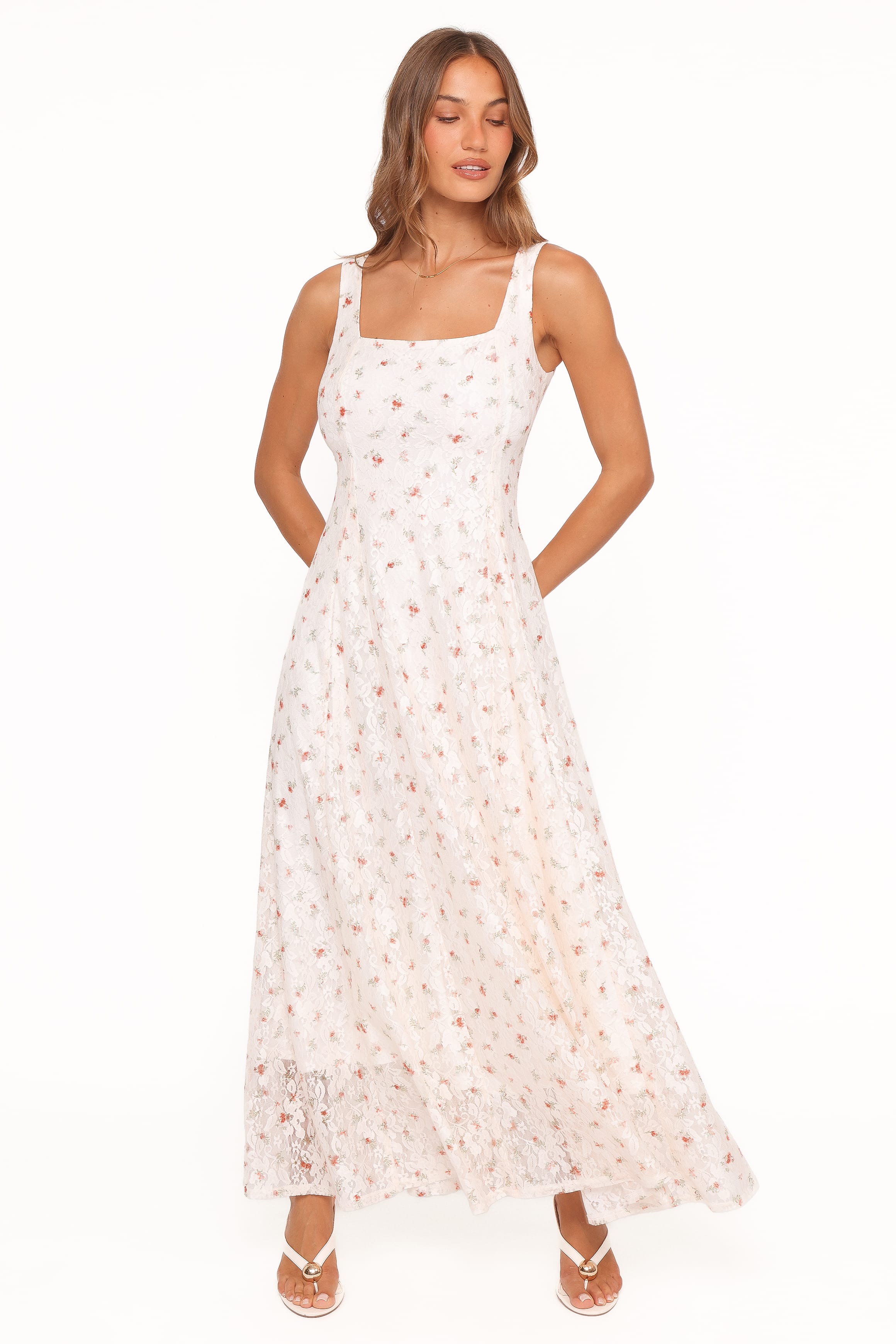 DRESSES Valley Maxi Dress - White Floral Lace