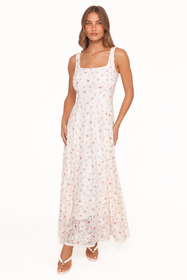 DRESSES Valley Maxi Dress - White Floral Lace