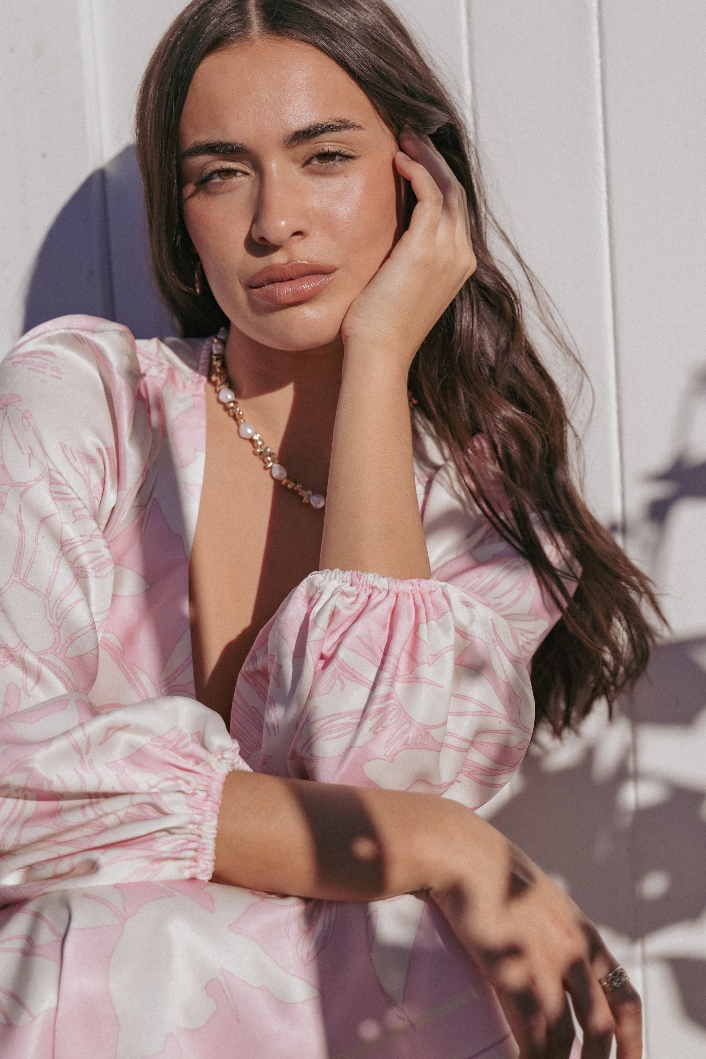 DRESSES Varly Long Sleeve Dress - Pale Pink