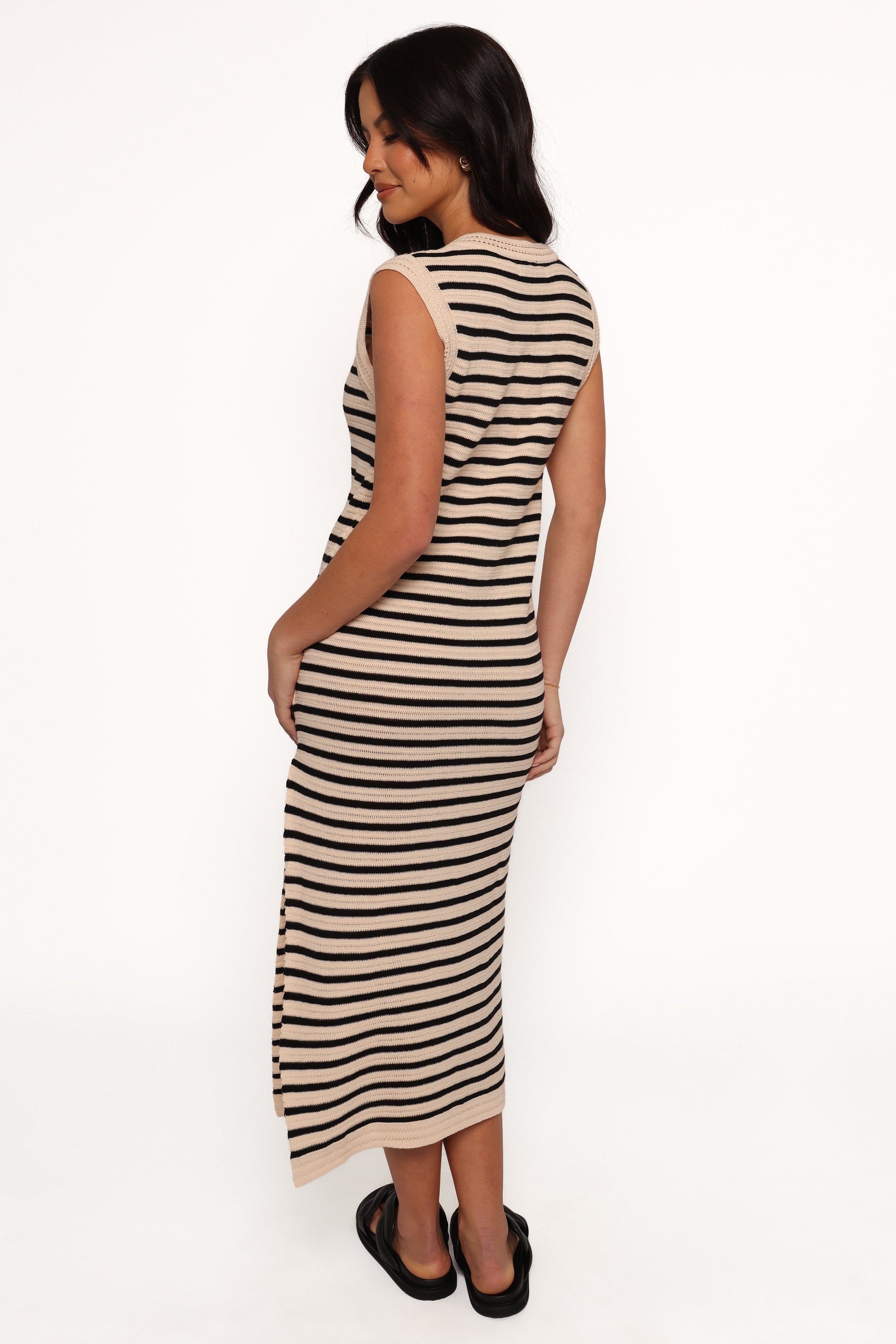 DRESSES Vega Midi Dress - Black Stripe
