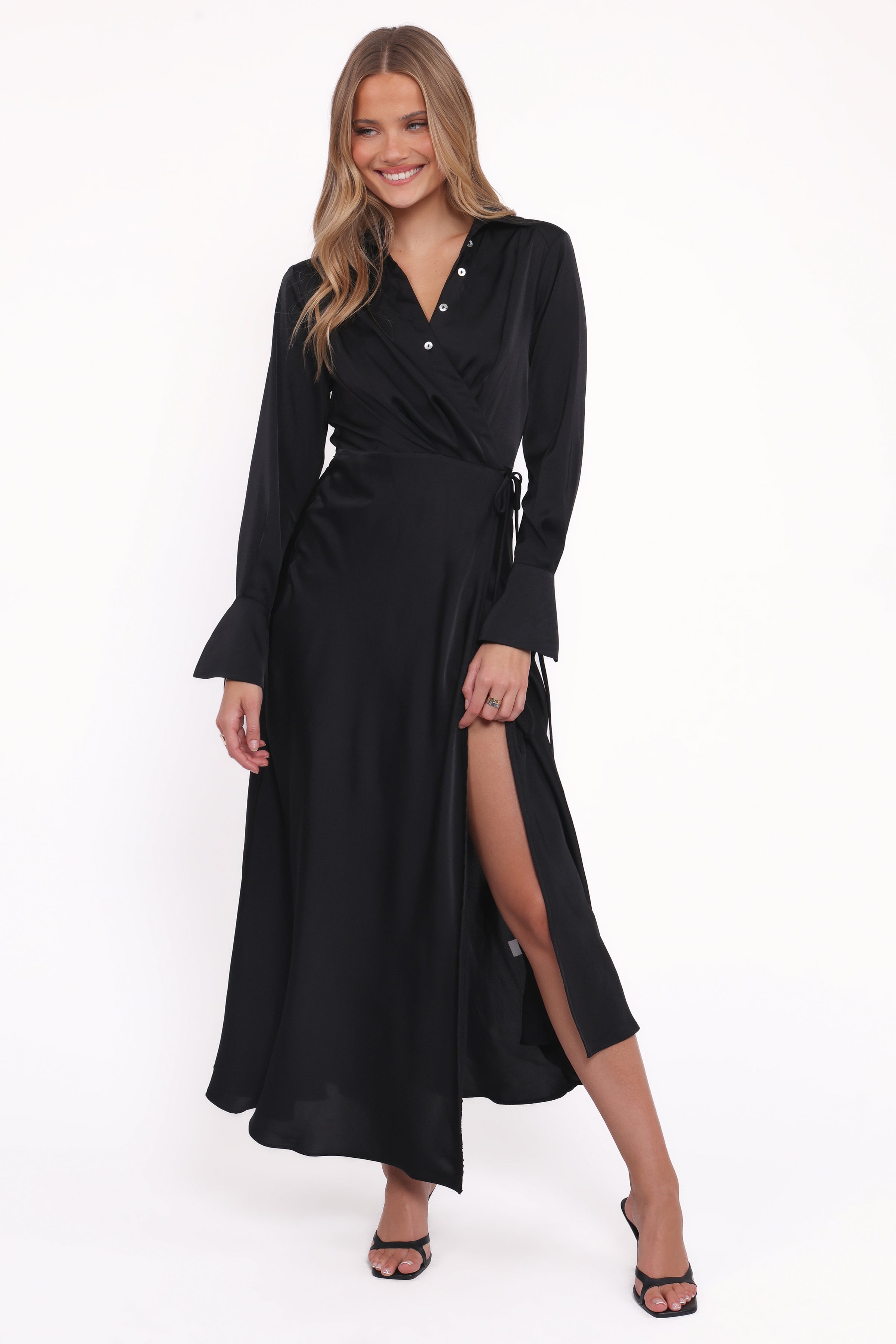 DRESSES Verna Long Sleeve Maxi Dress - Black