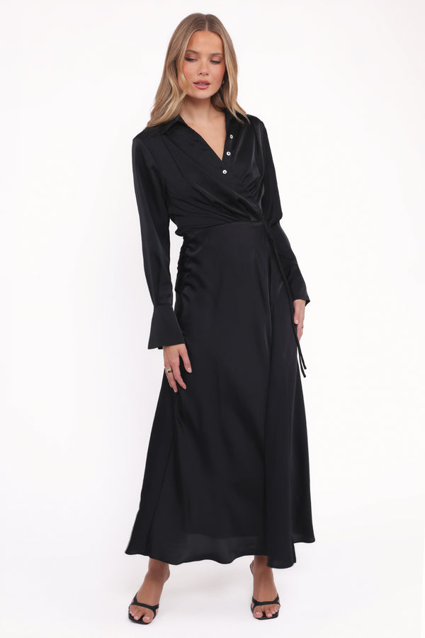 DRESSES Verna Long Sleeve Maxi Dress - Black