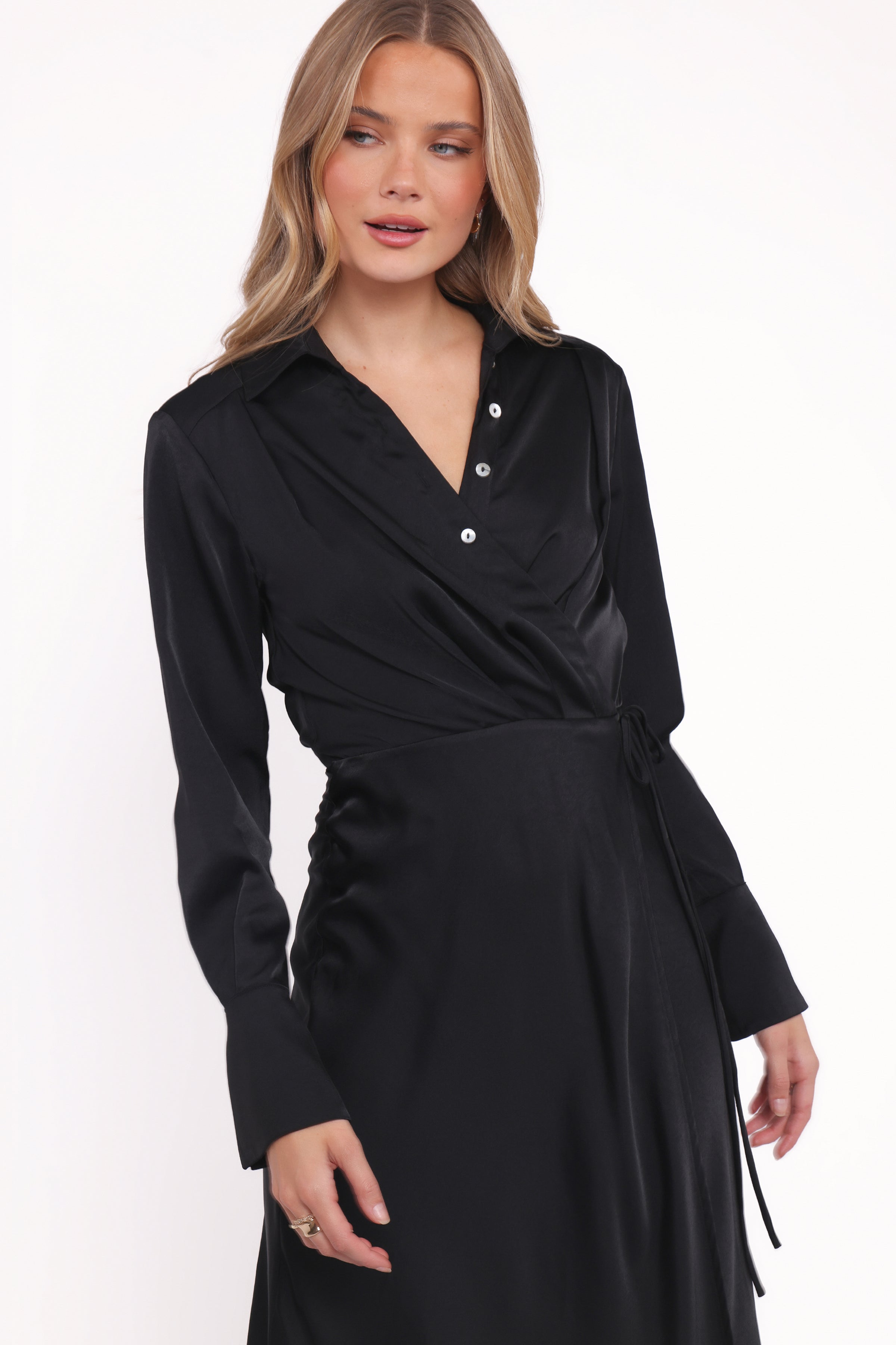 DRESSES Verna Long Sleeve Maxi Dress - Black