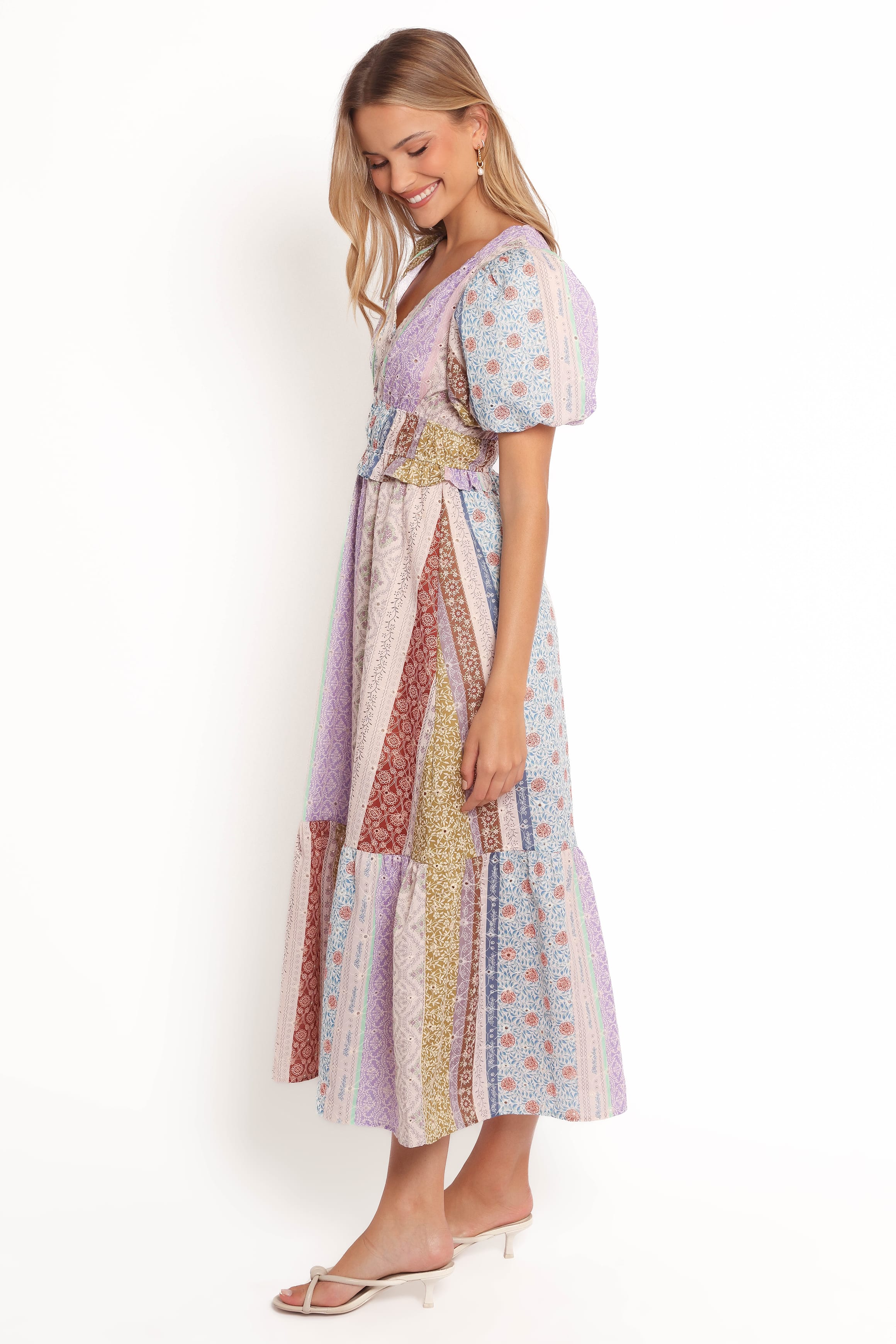 DRESSES Verona Patchwork Midi Dress - Botanic Multi