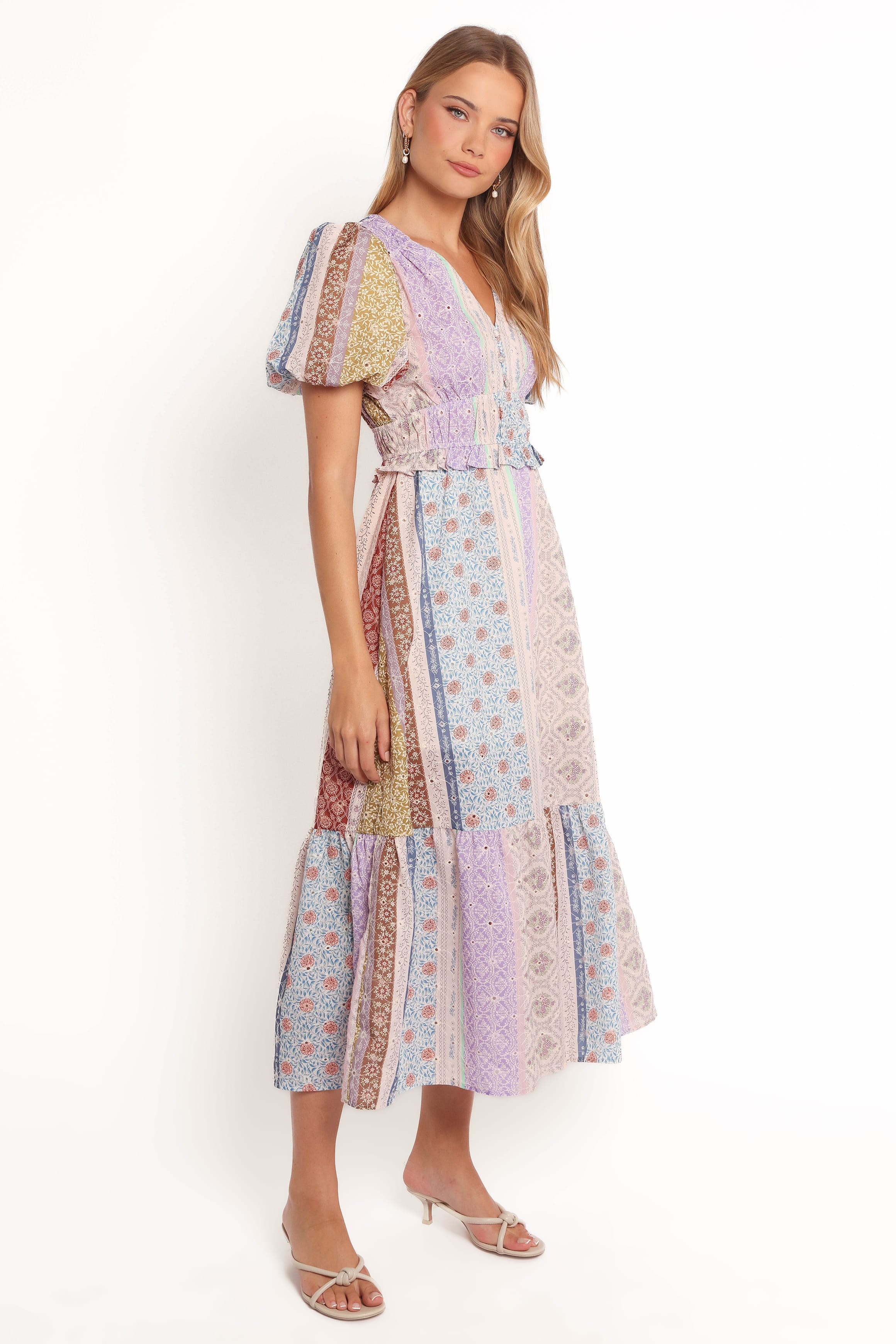 DRESSES Verona Patchwork Midi Dress - Botanic Multi