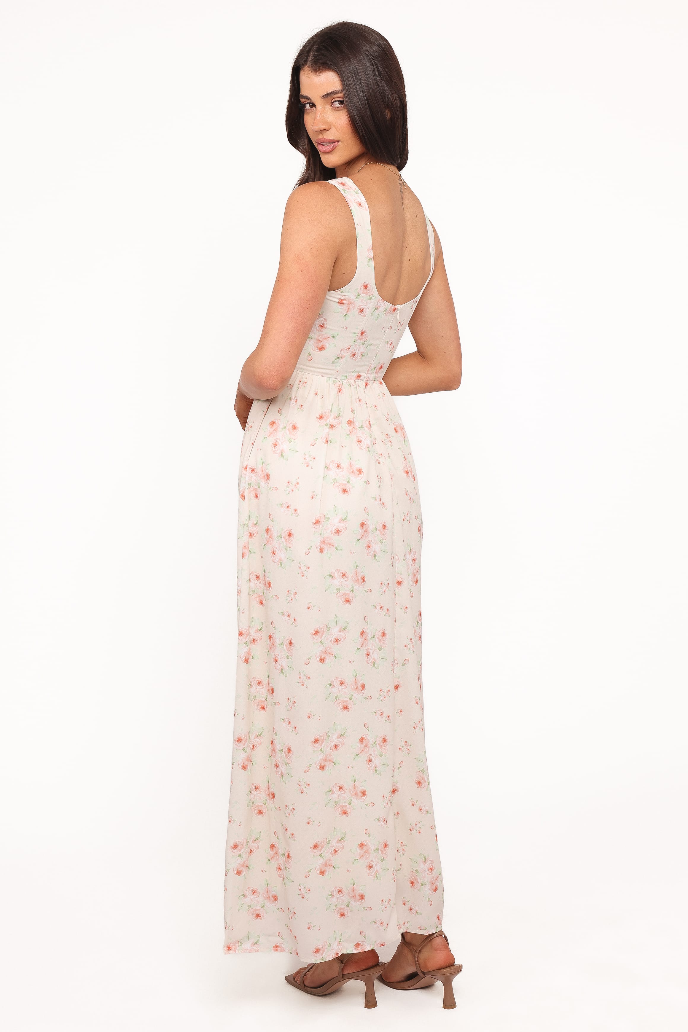 DRESSES Vespa Midi Dress - Peach Floral