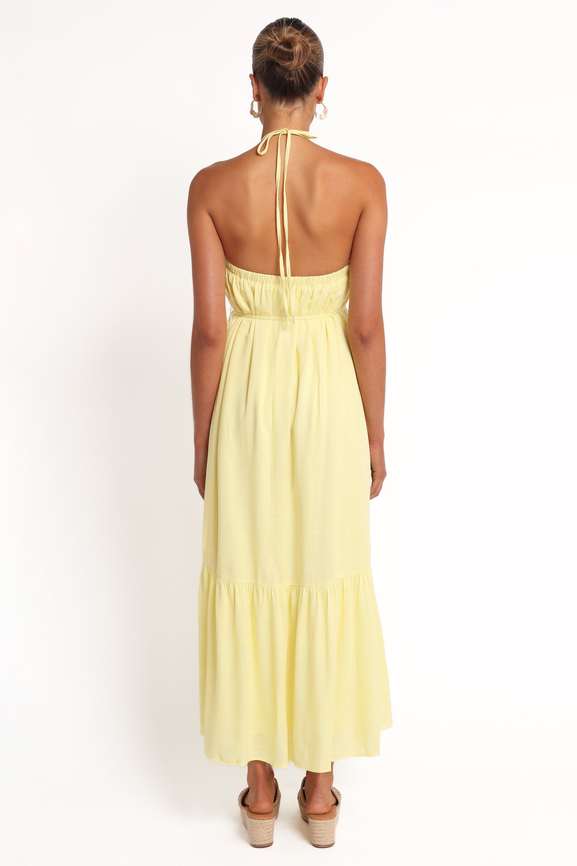 DRESSES View Halterneck Maxi Dress - Lemon