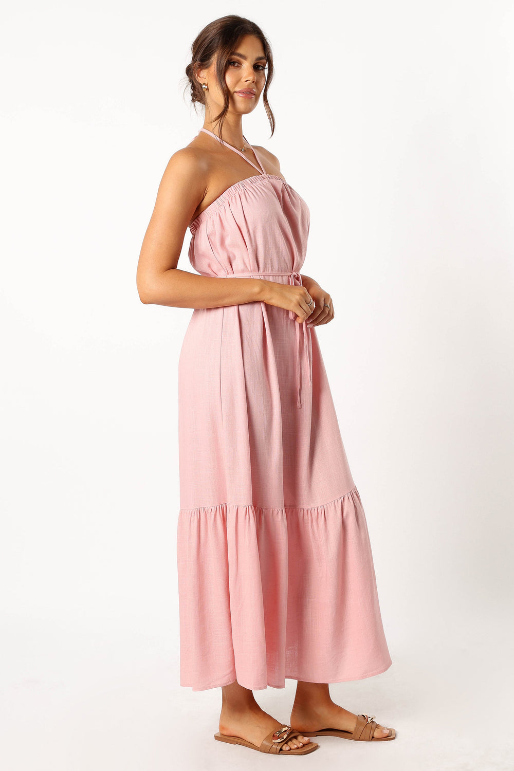 DRESSES @View Halterneck Maxi Dress - Pink