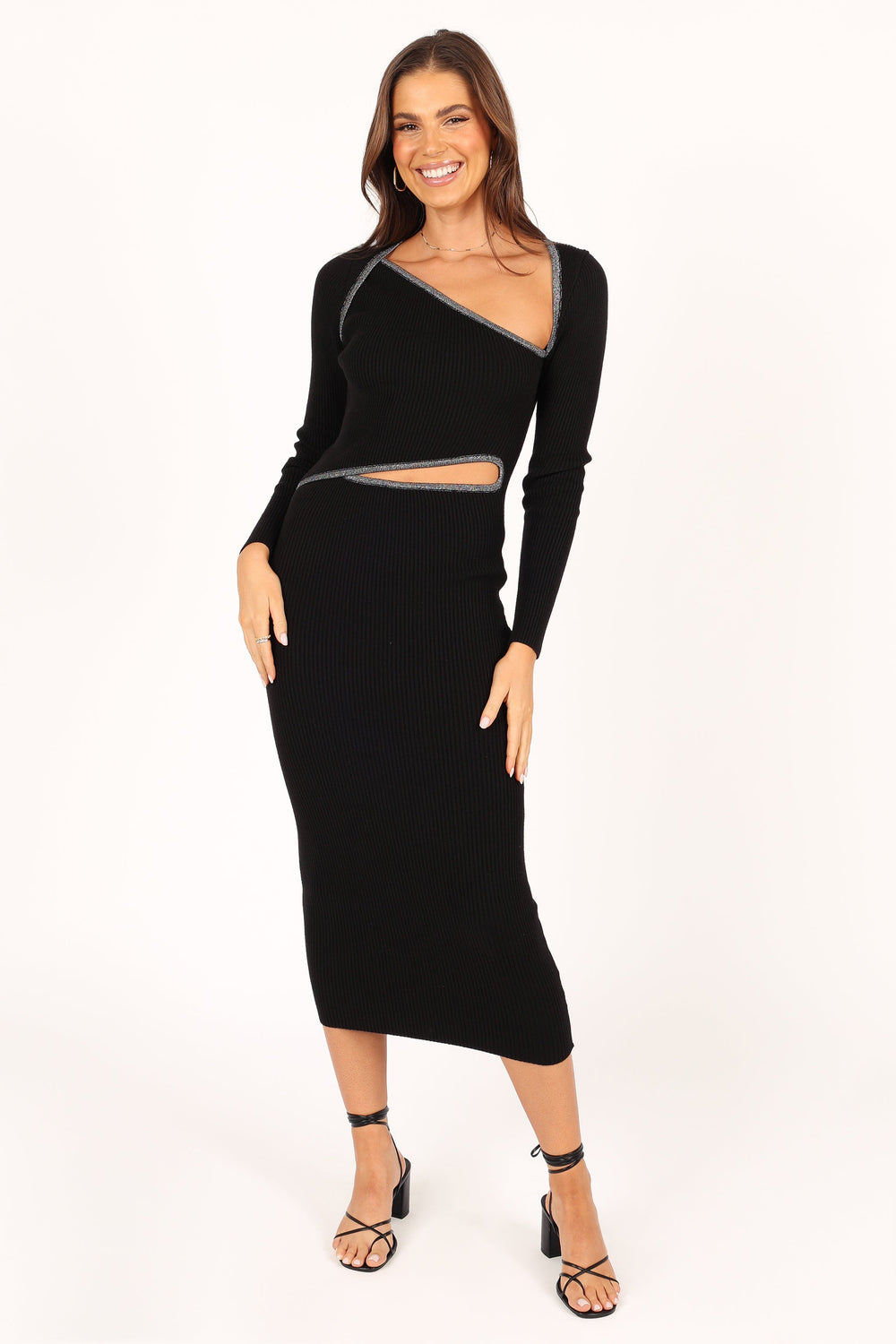 DRESSES @Vinelle Long Sleeve Midi Dress - Black (waiting on bulk)