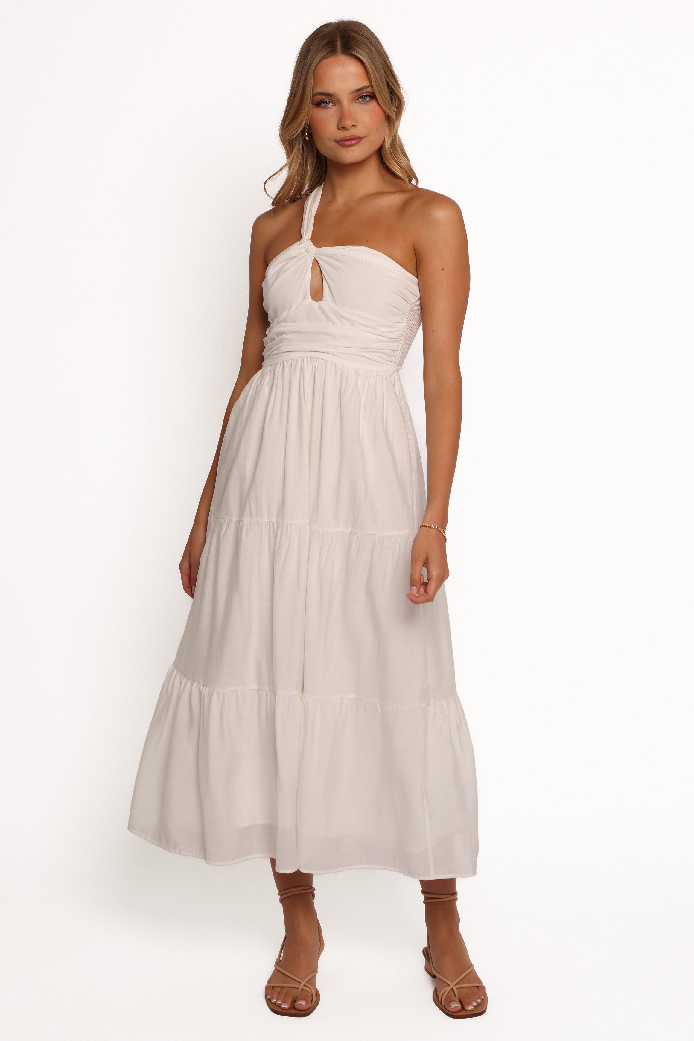 DRESSES Vinny One Shoulder Maxi Dress - White