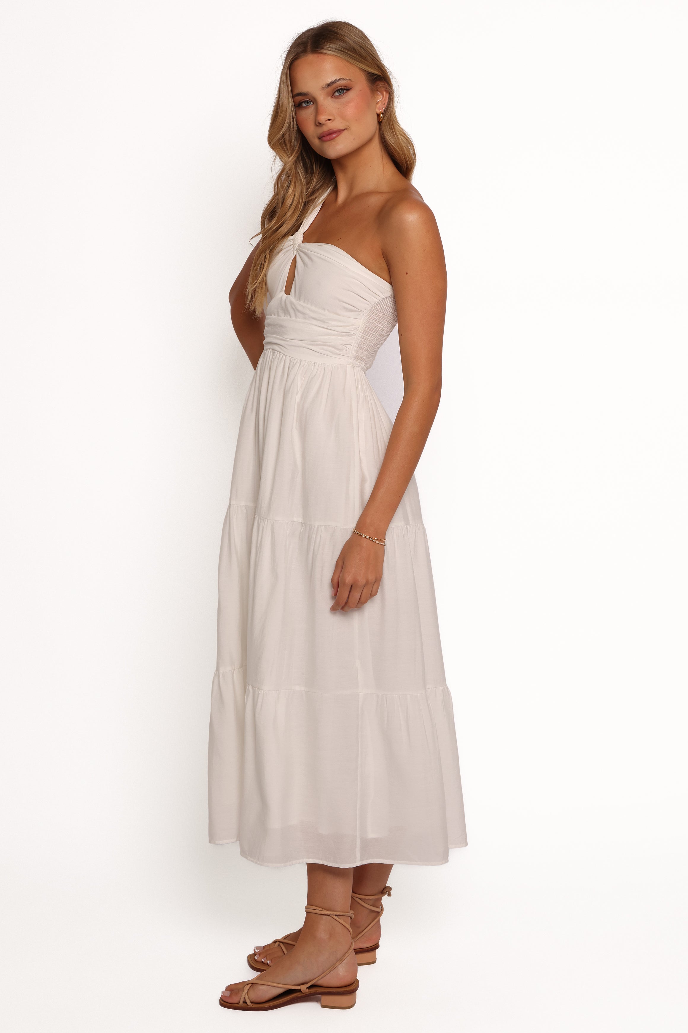 DRESSES Vinny One Shoulder Maxi Dress - White