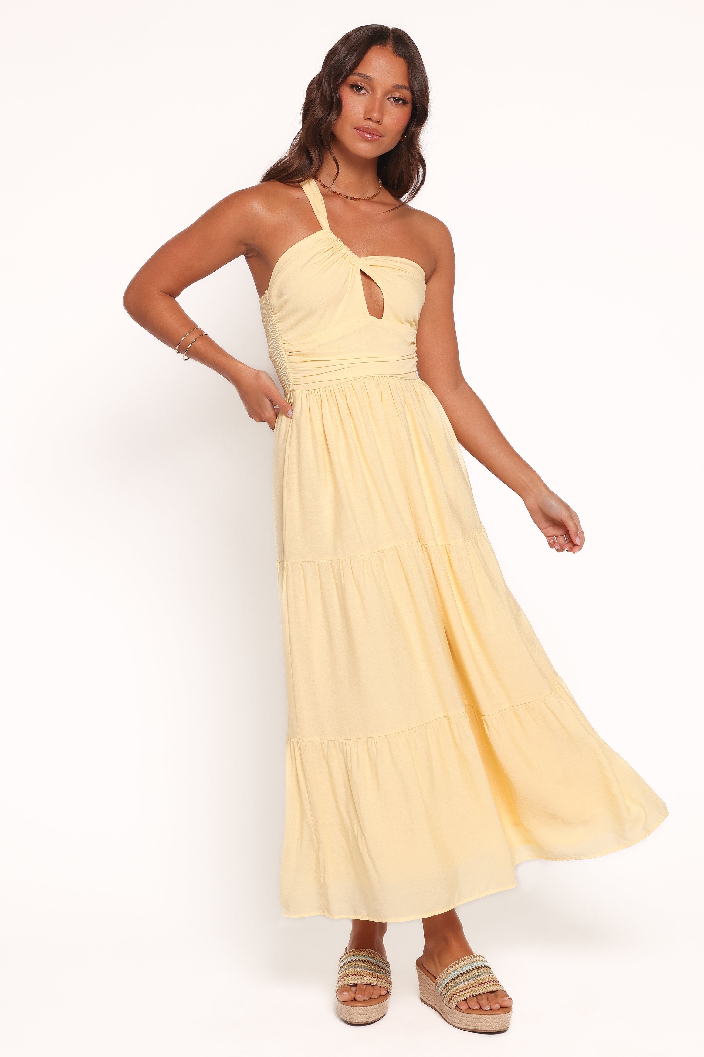 DRESSES Vinny One Shoulder Maxi Dress - Yellow