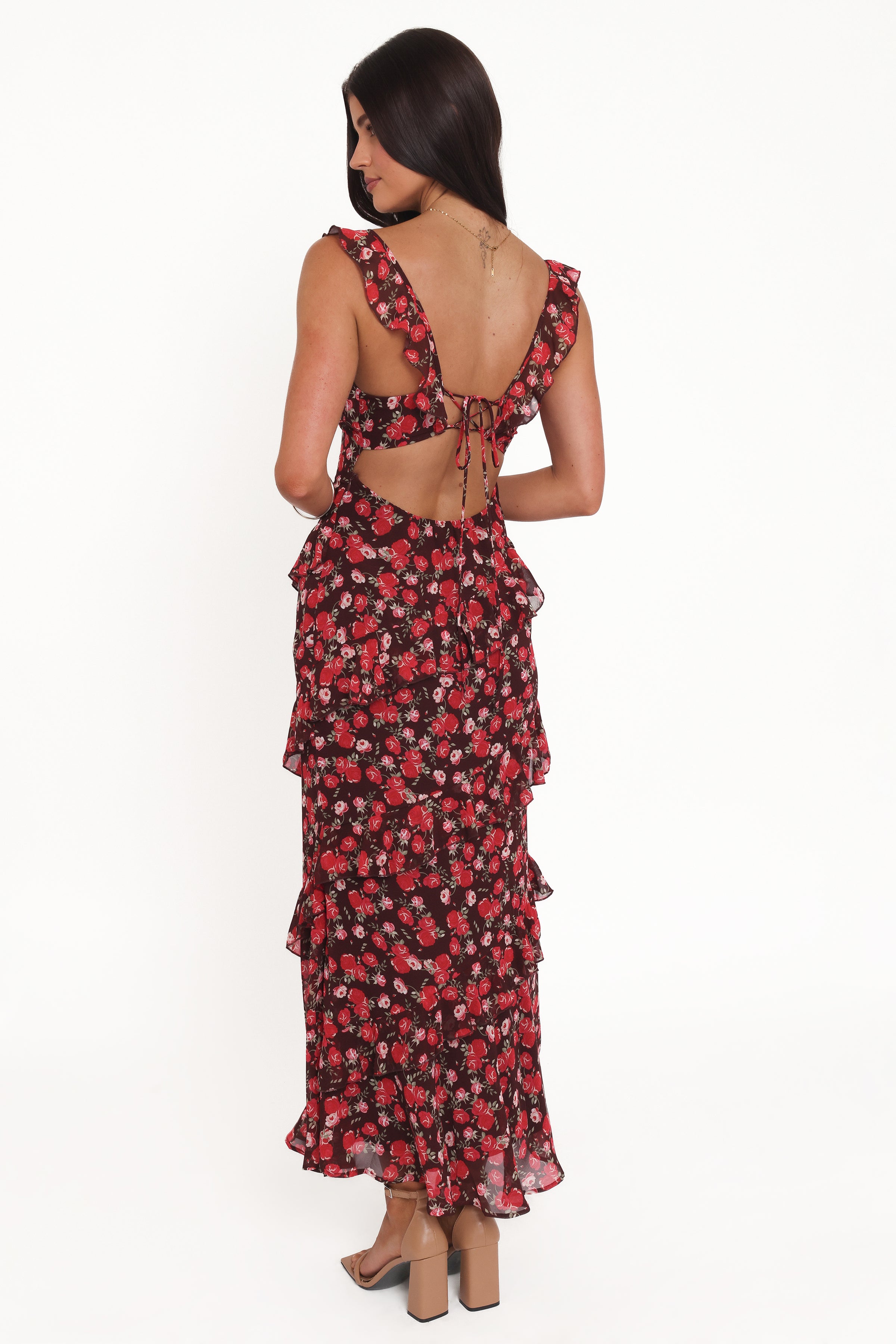 DRESSES @Virginia Maxi Dress - Brown Floral