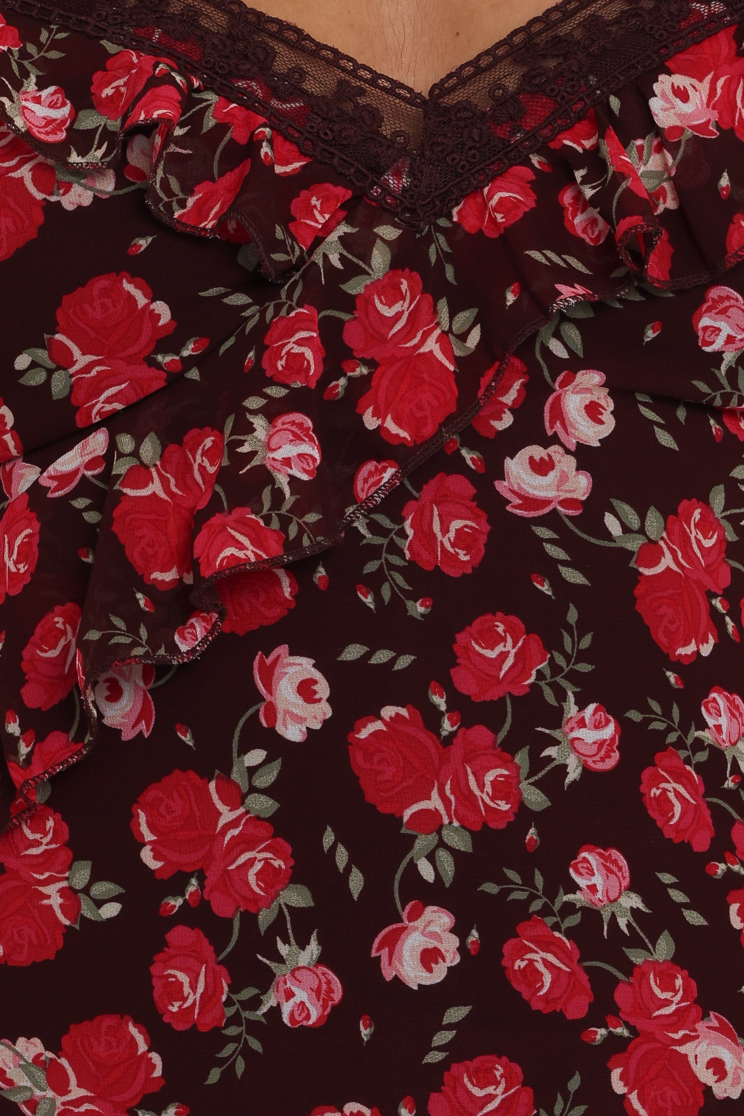 DRESSES @Virginia Maxi Dress - Brown Floral