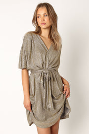 DRESSES @Vivid Mini Dress - Gold