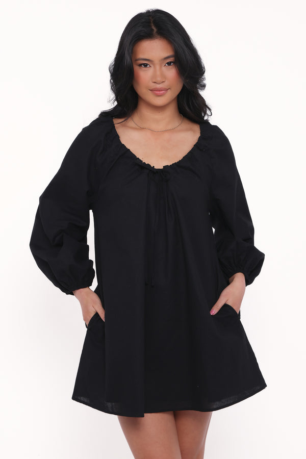 DRESSES Walker Smock Mini Dress - Black