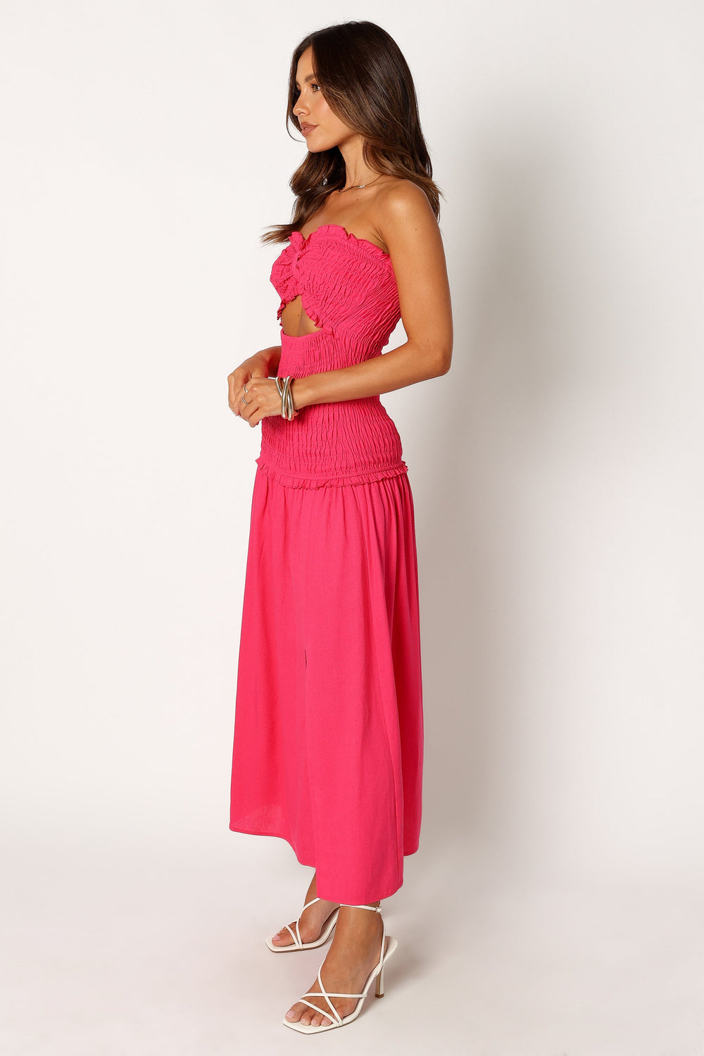 DRESSES @Watson Strapless Maxi Dress - Hot Pink