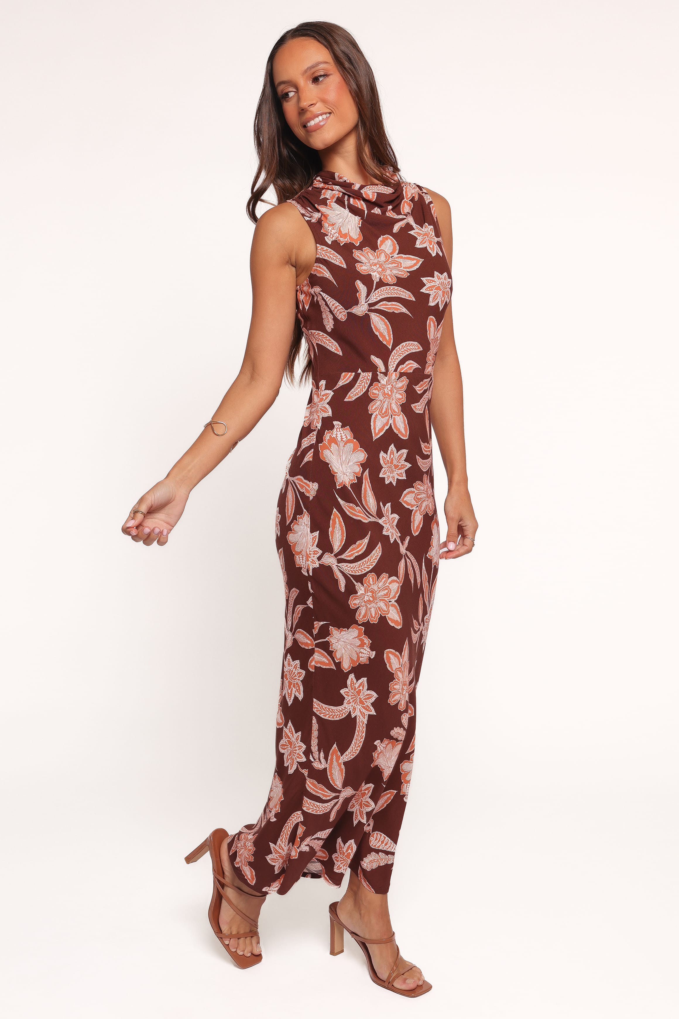 DRESSES Wheeler Midi Dress - Orange Floral