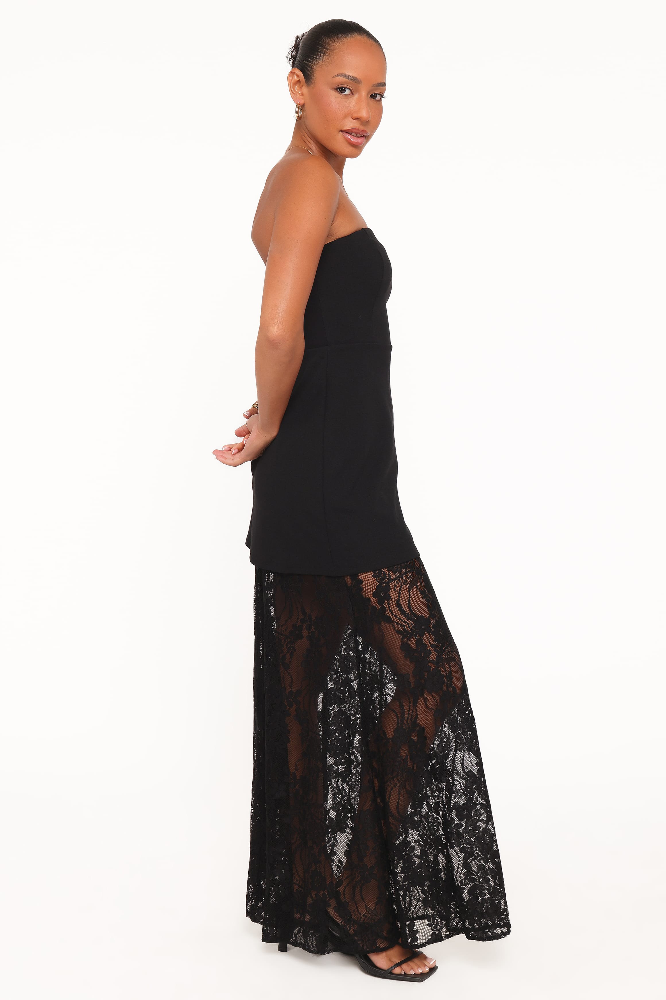 DRESSES Wiley Strapless Lace Maxi Dress - Black