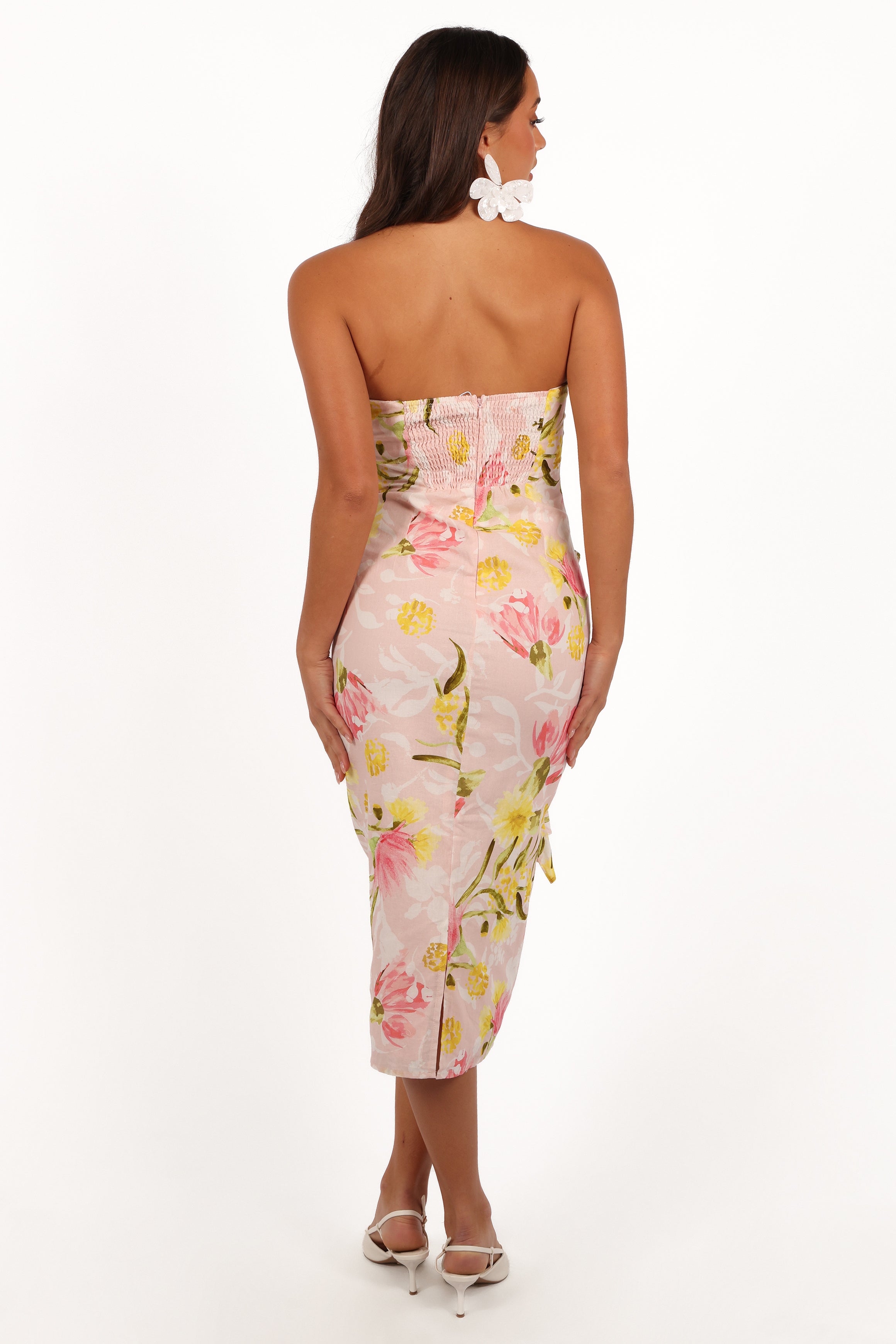 DRESSES Willa Strapless Midi Dress - Acacia Blossom