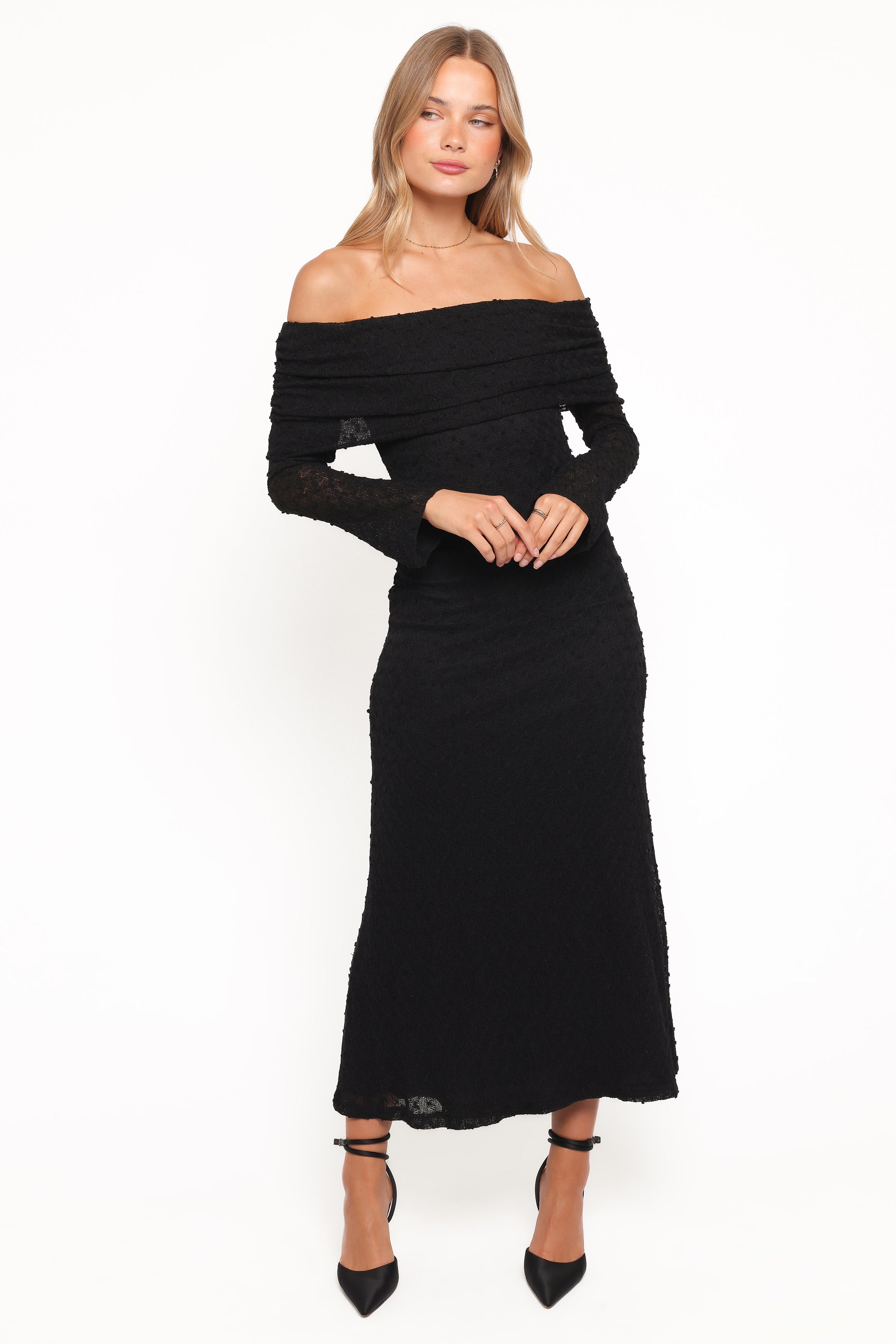 DRESSES Wilma Off Shoulder Dress - Black