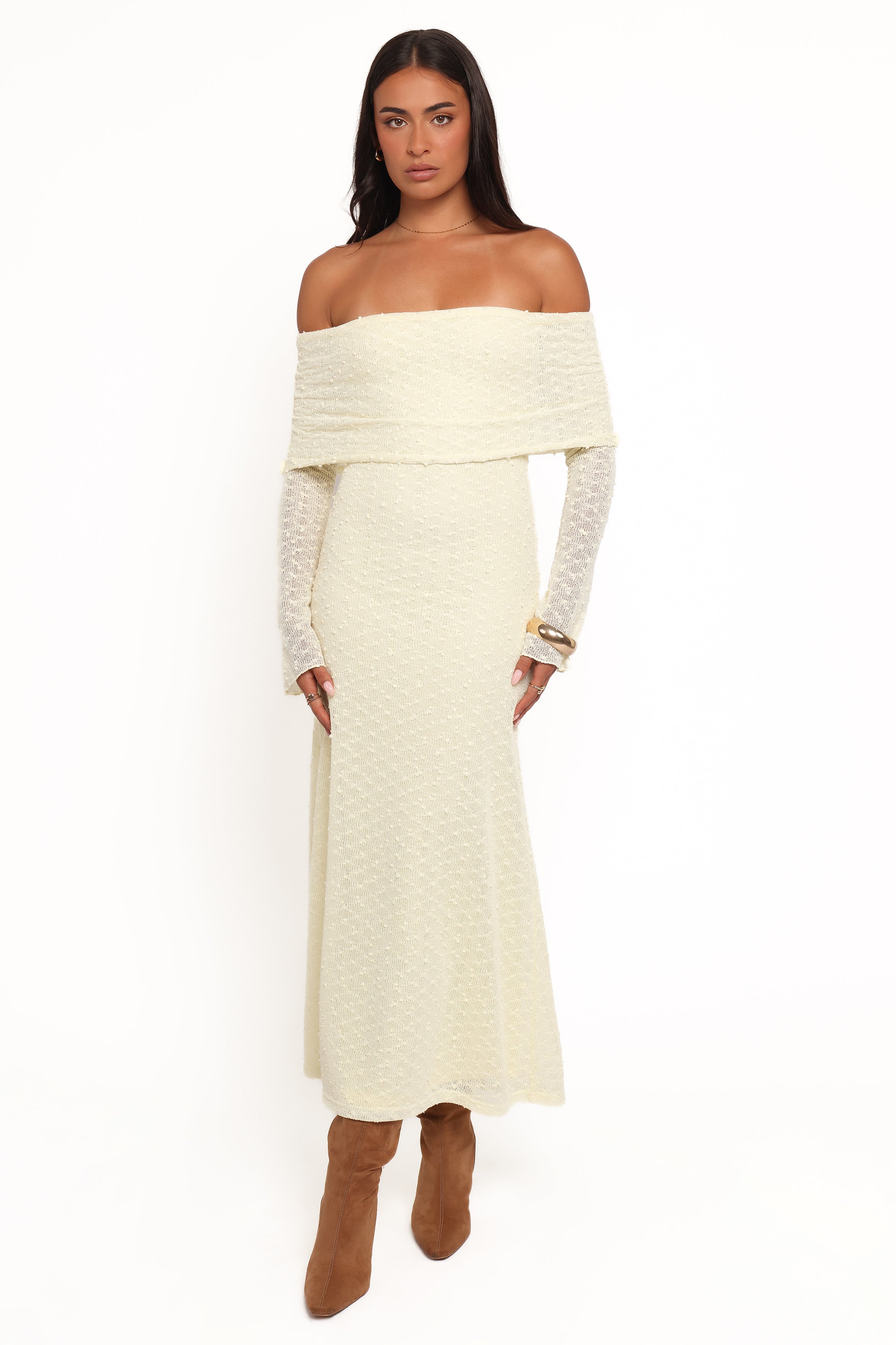 DRESSES Wilma Off Shoulder Dress - Butter Yellow